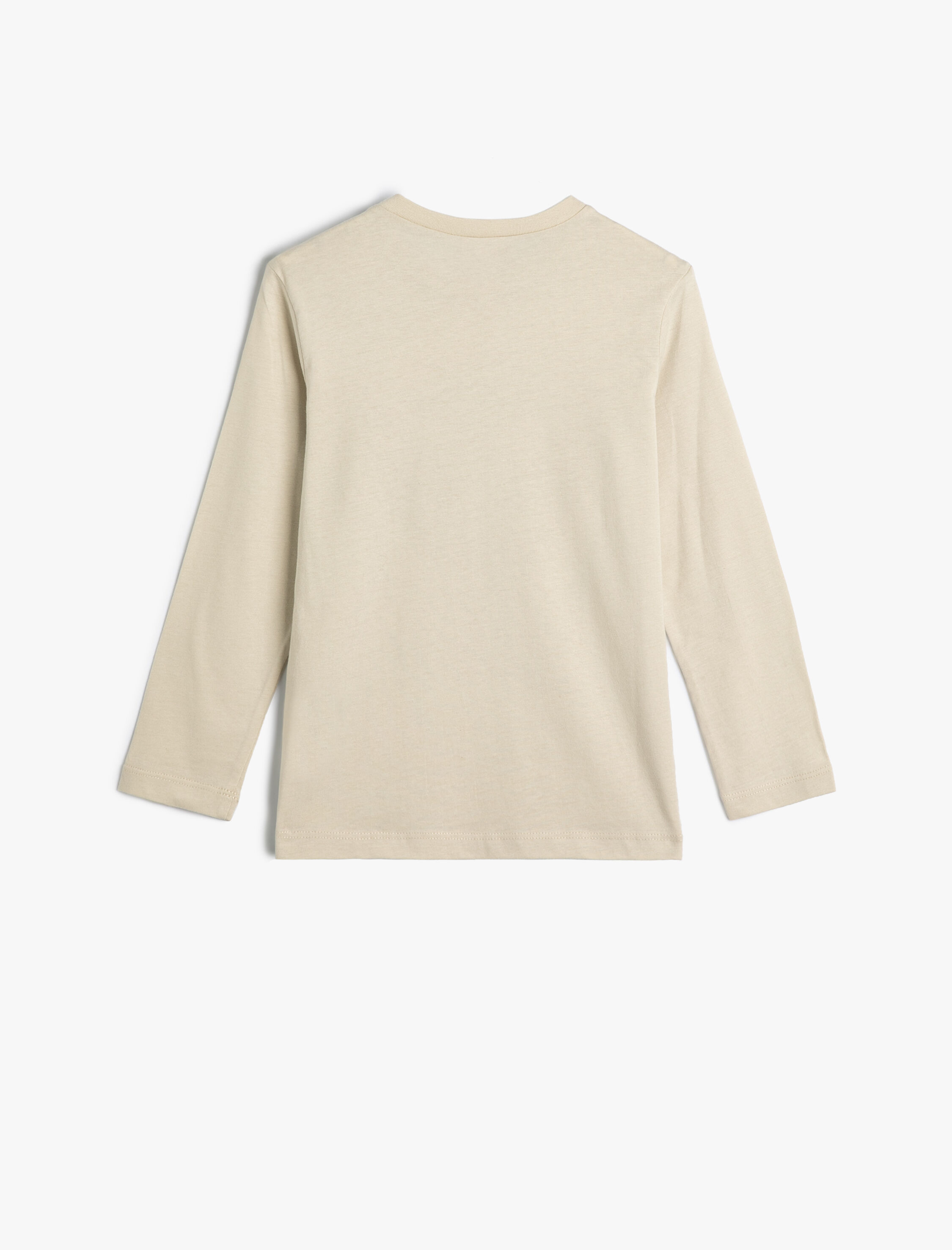  Erkek Çocuk Kolej Baskılı Tişört Uzun Kollu Bisiklet Yaka Pamuklu