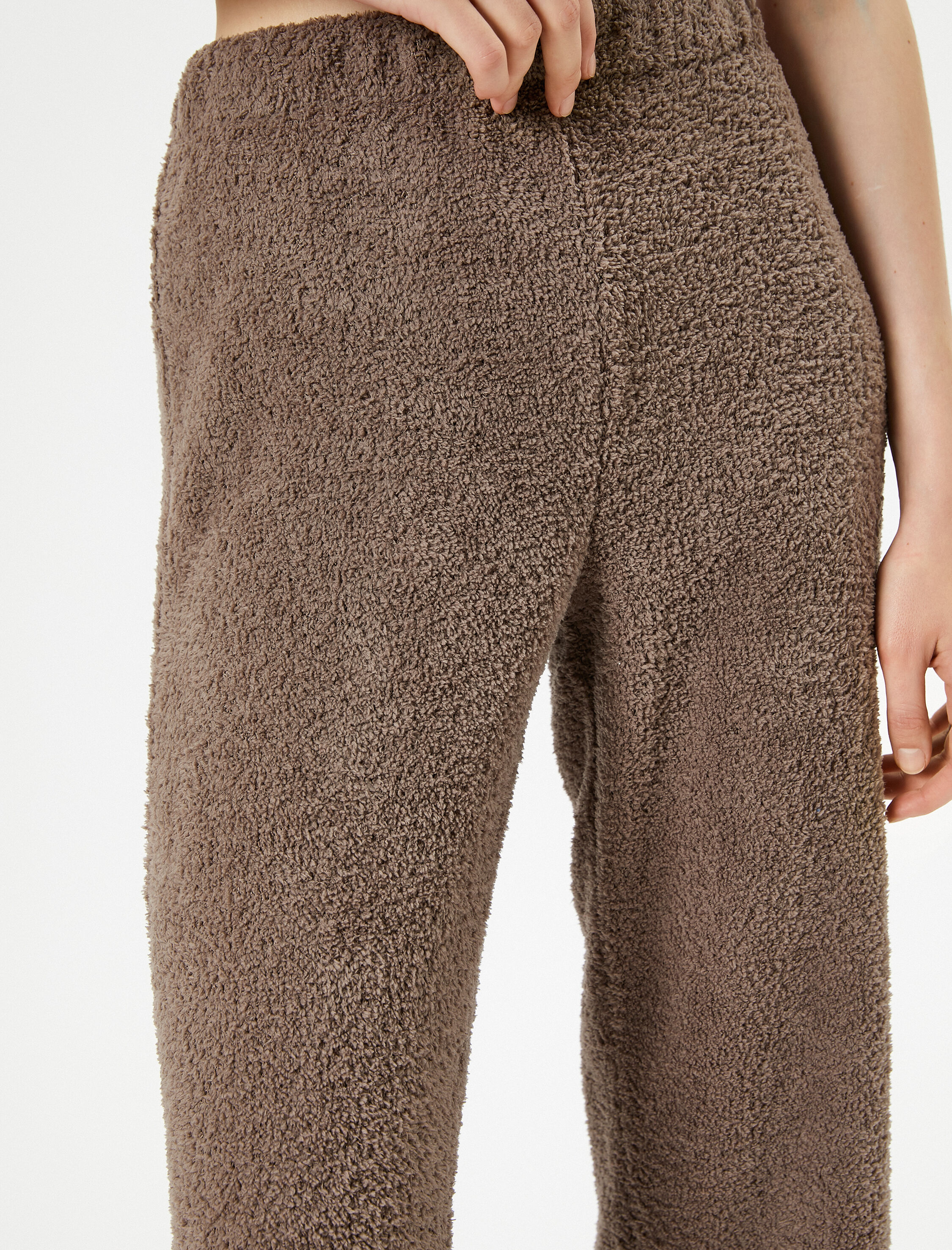   Polar Pijama Altı Beli Lastikli Düz Paça