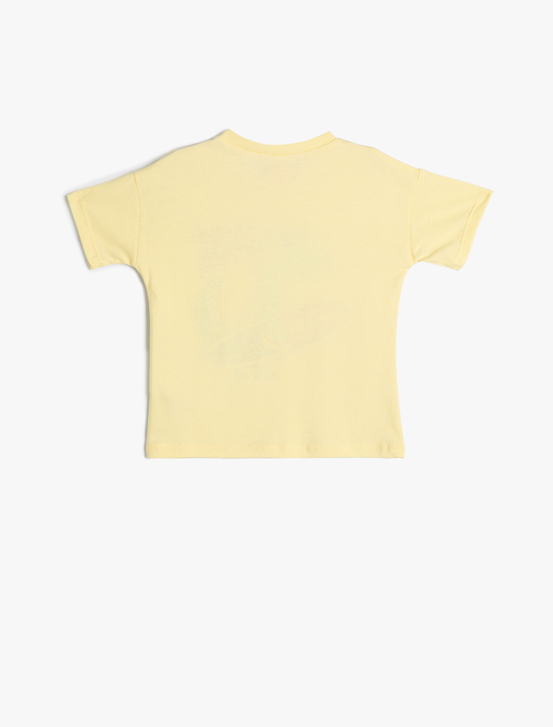  Erkek Bebek Dinozorlu Tişört Kısa Kollu Bisiklet Yaka Pamuklu