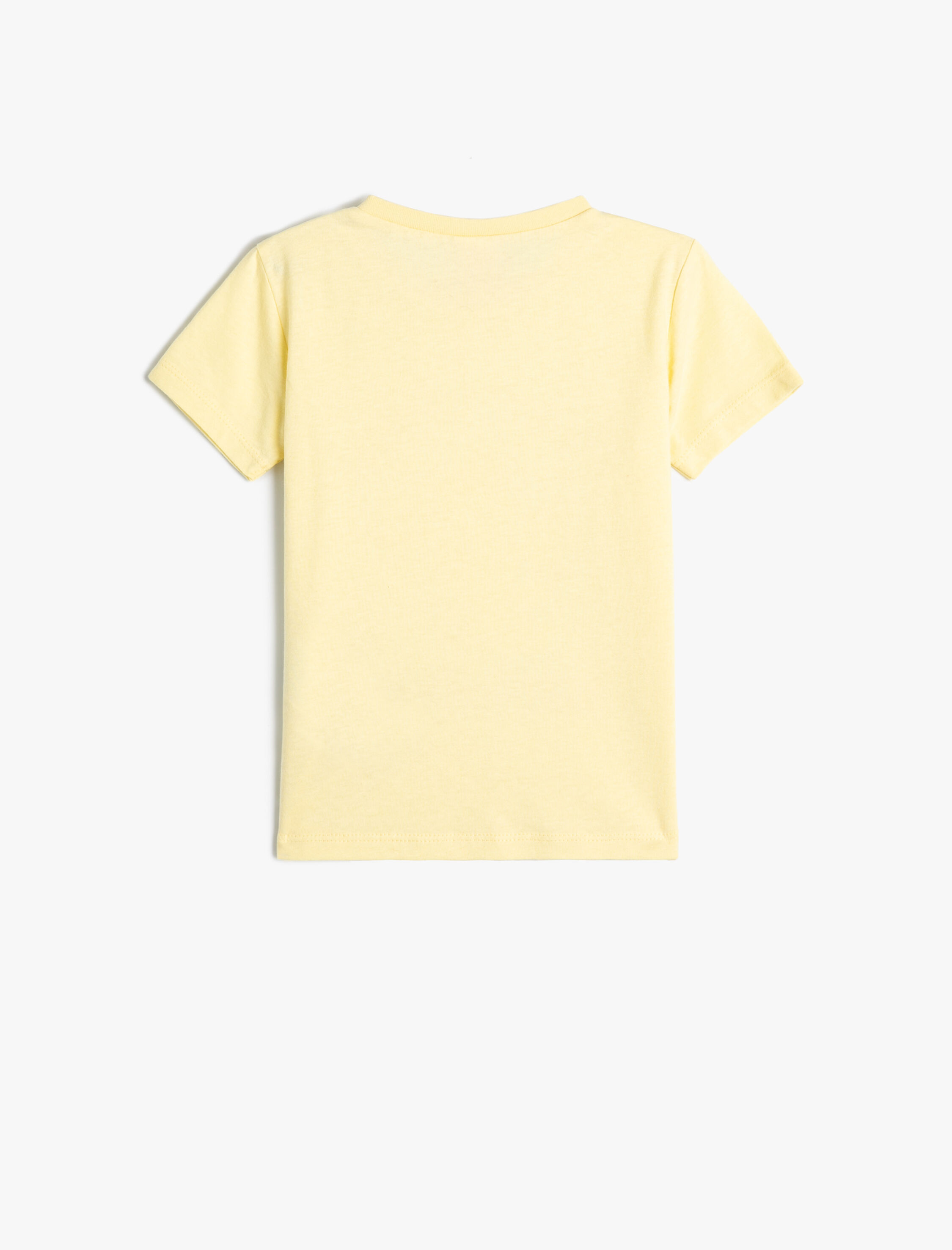  Kız Bebek Tişört Kısa Kollu Kedi Baskılı Bisiklet Yaka Pamuklu