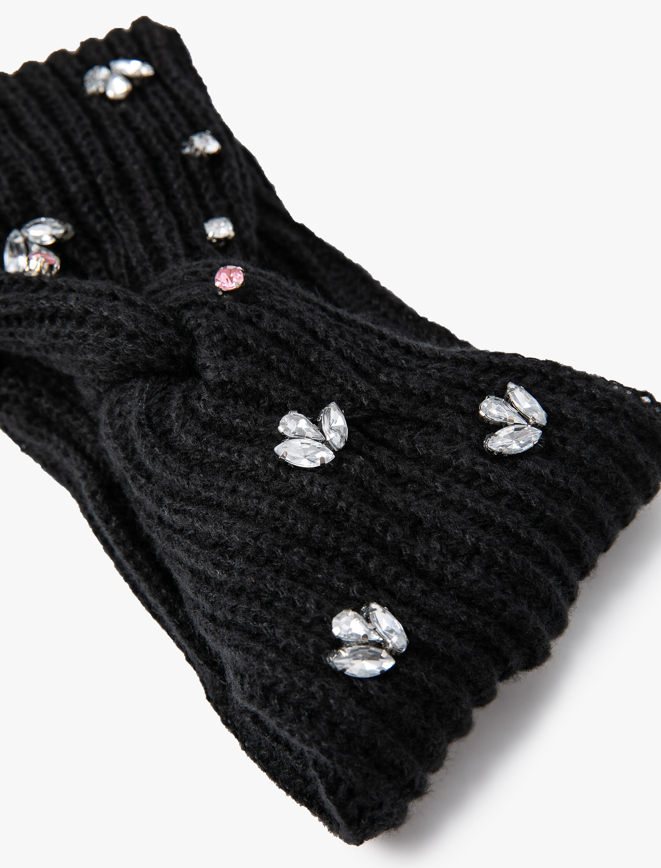  Kadın Saç Bandı Düğüm Detaylı Taşlı Kadife Lastikli, düğüm detaylı, kadife saç bandı.