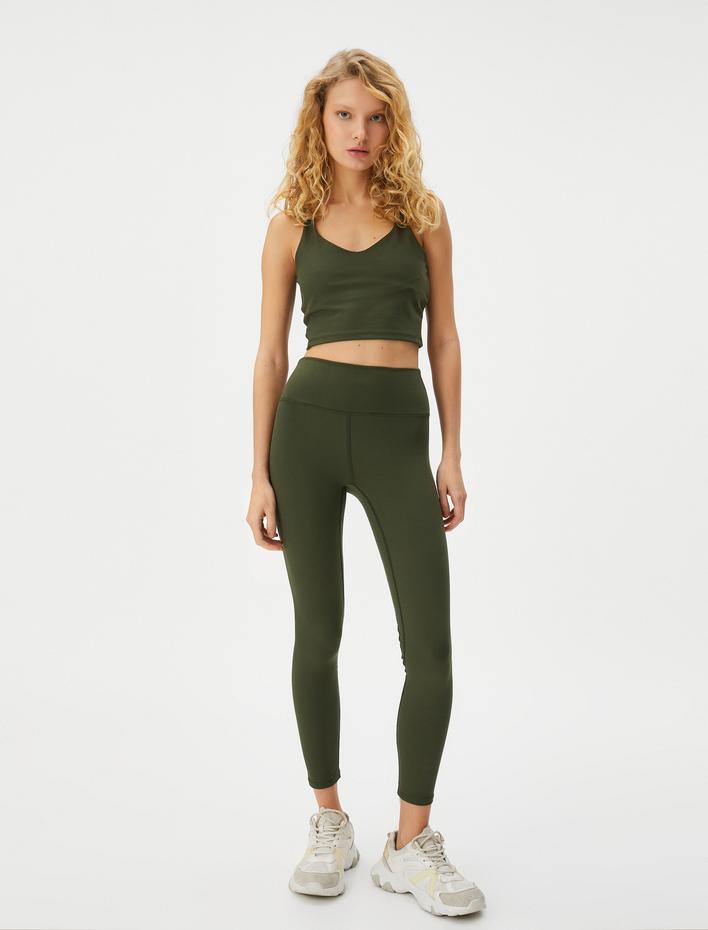  Yarım Atlet Sütyen Kapsız U Yaka Slim Fit