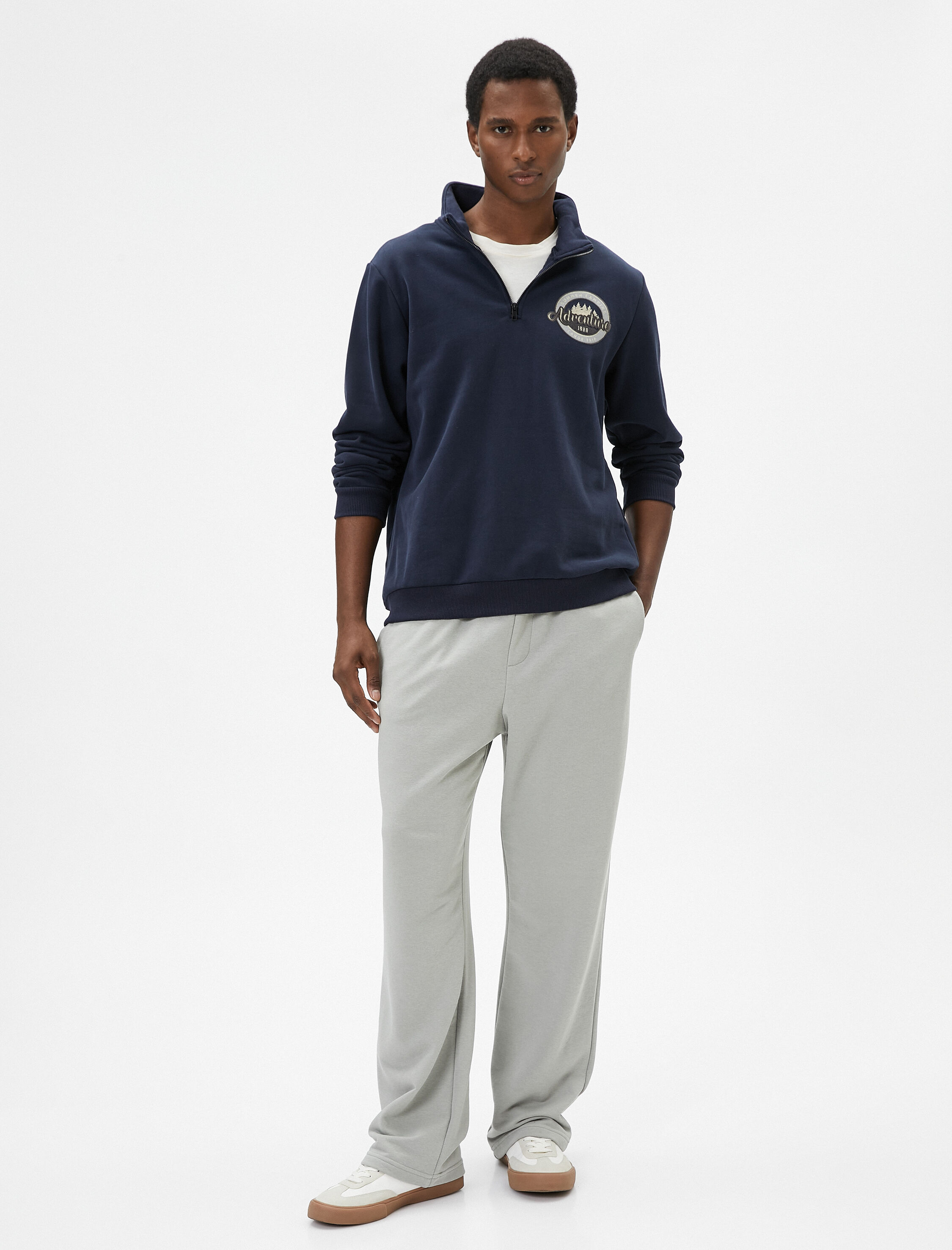   Oversize Eşofman Altı Beli Lastikli Cep Detaylı Bol Paça