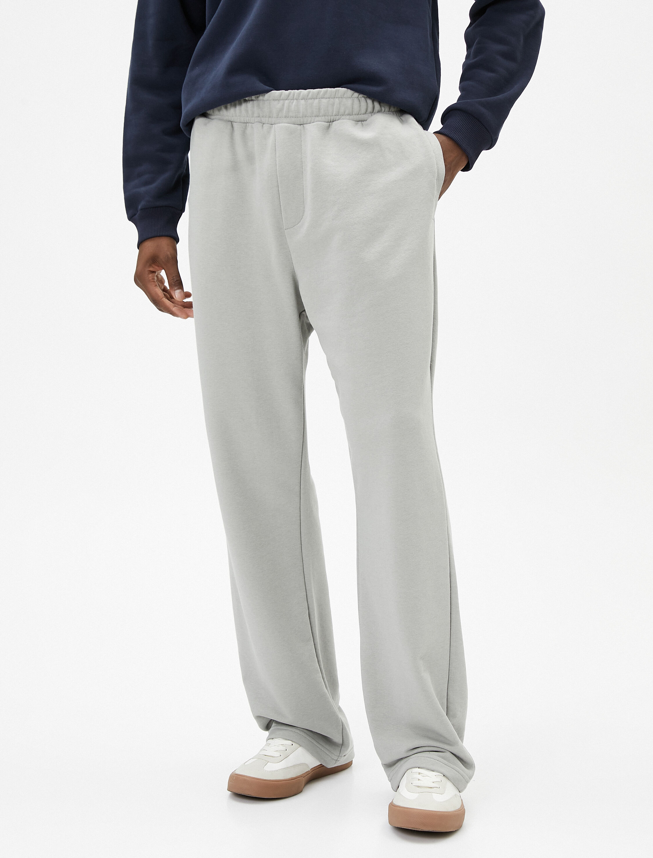   Oversize Eşofman Altı Beli Lastikli Cep Detaylı Bol Paça