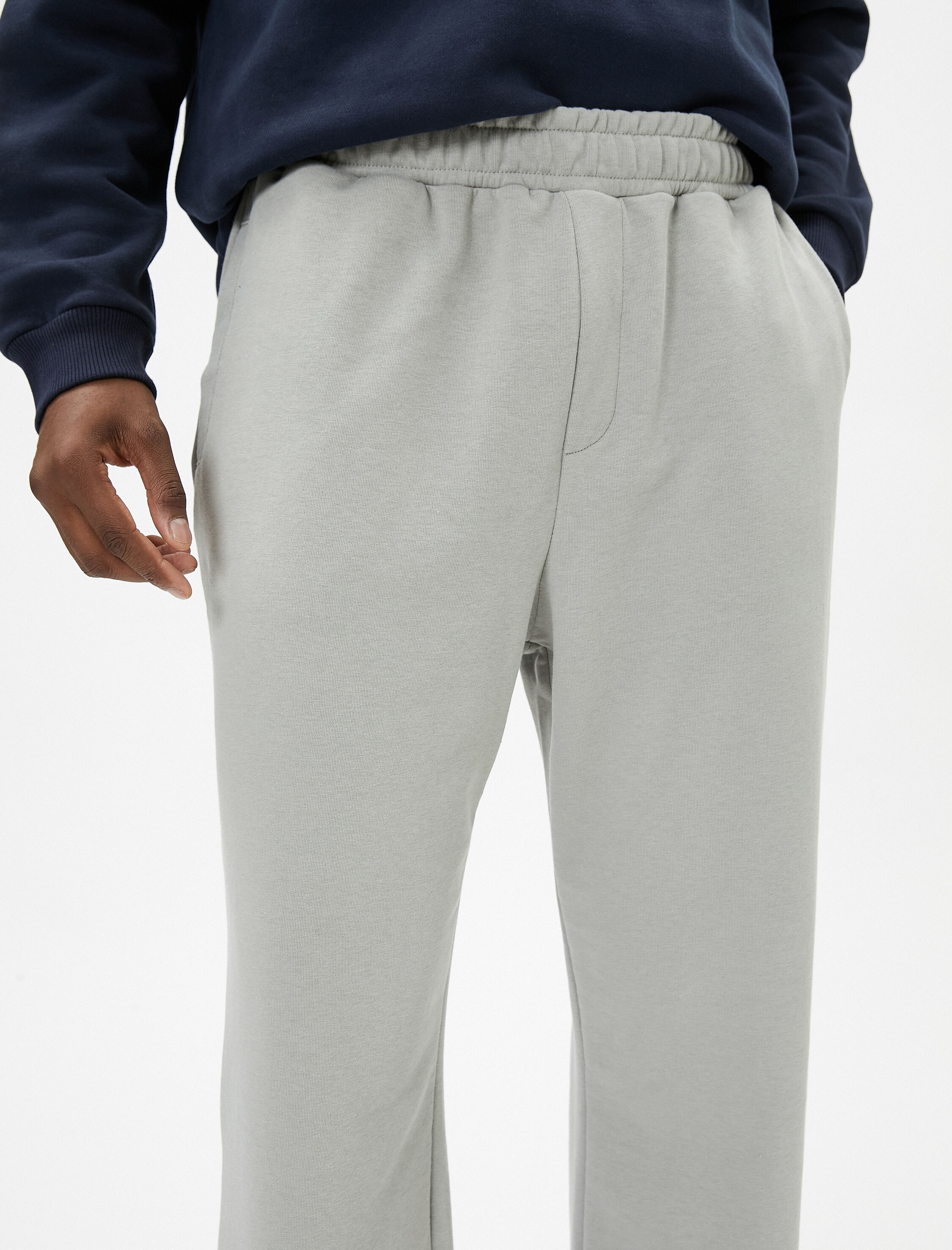   Oversize Eşofman Altı Beli Lastikli Cep Detaylı Bol Paça