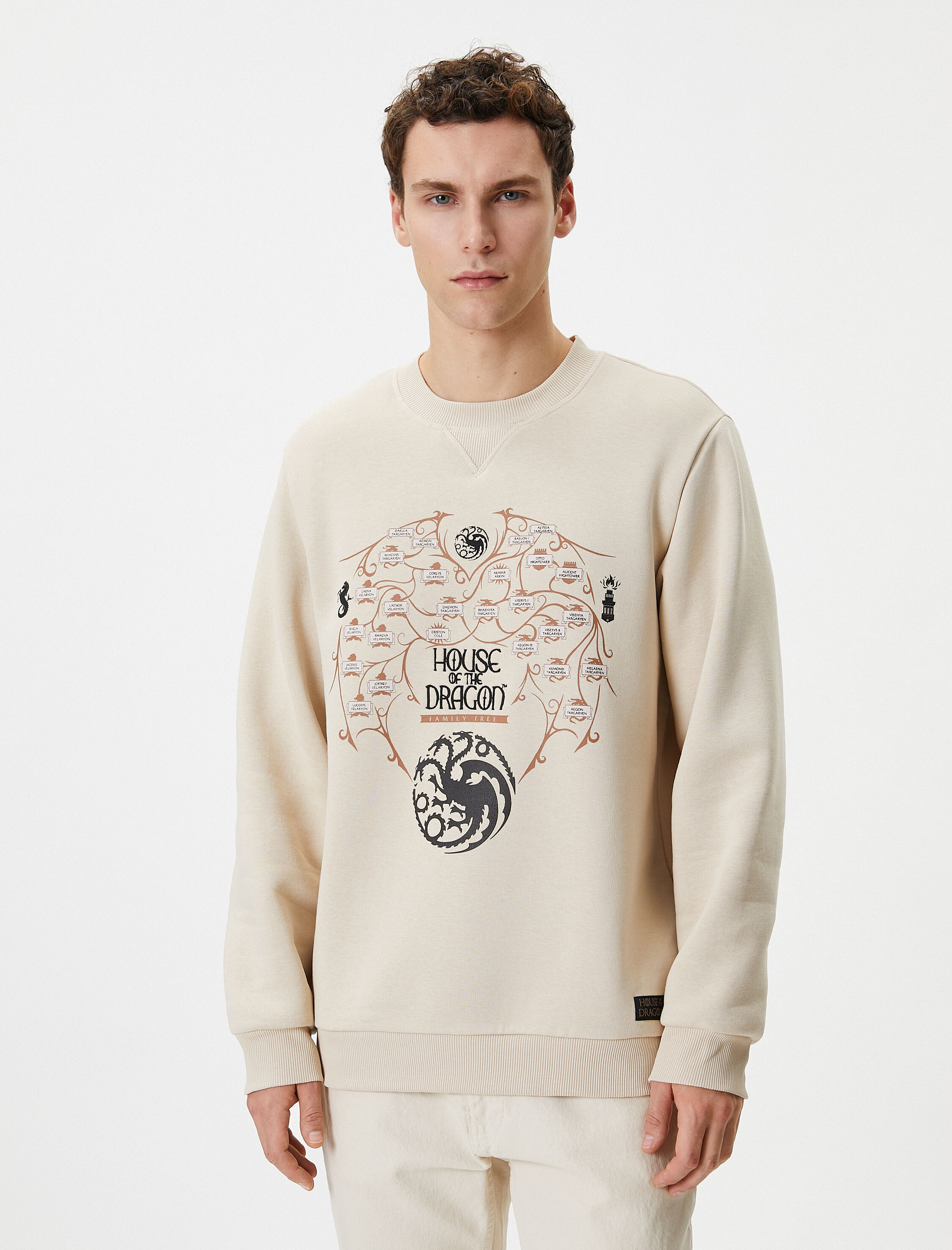   House Of The Dragon Sweatshirt Lisanslı Baskılı Şardonlu