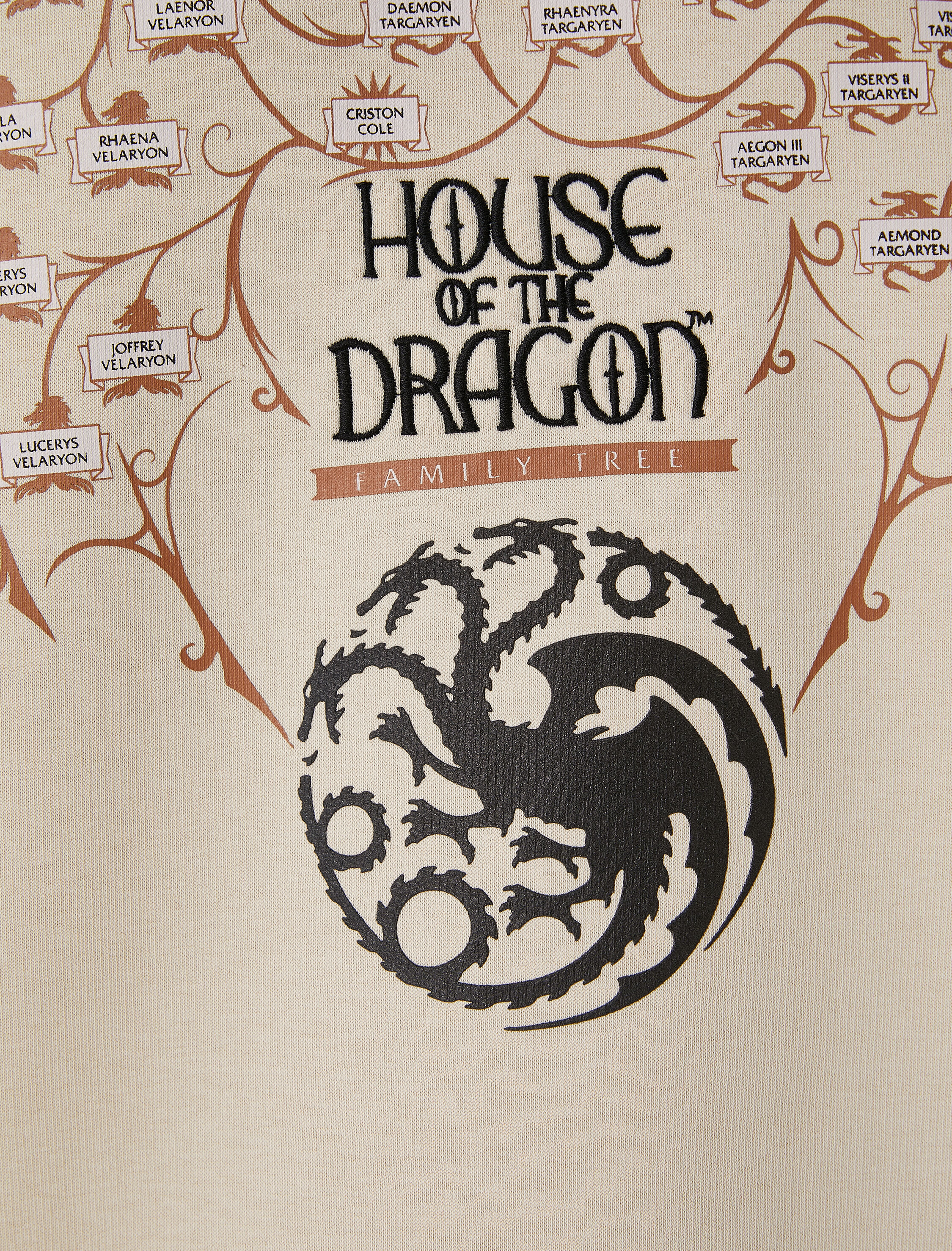   House Of The Dragon Sweatshirt Lisanslı Baskılı Şardonlu