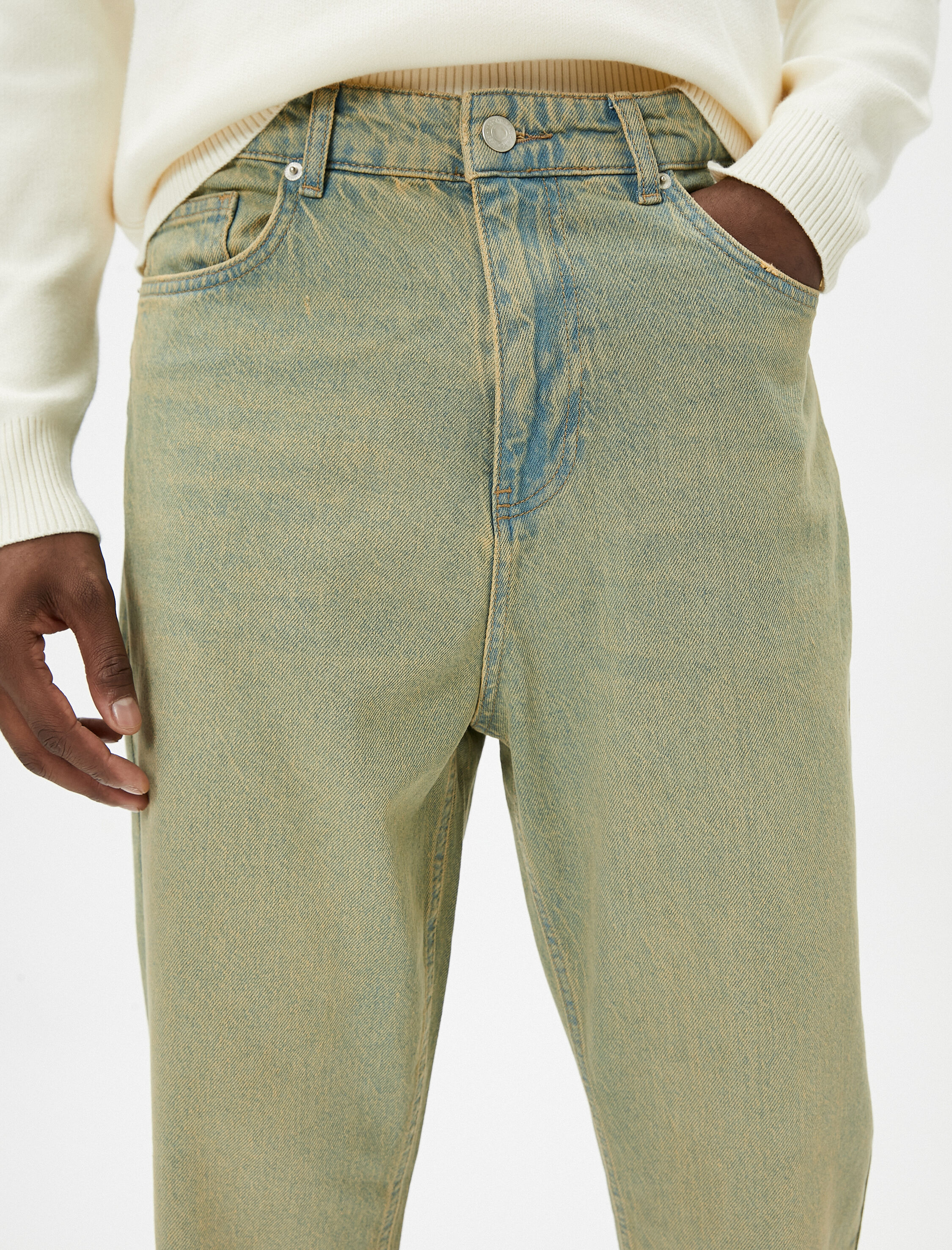   Loose Fit Yıkamalı Kot Pantolon - Steve Jean