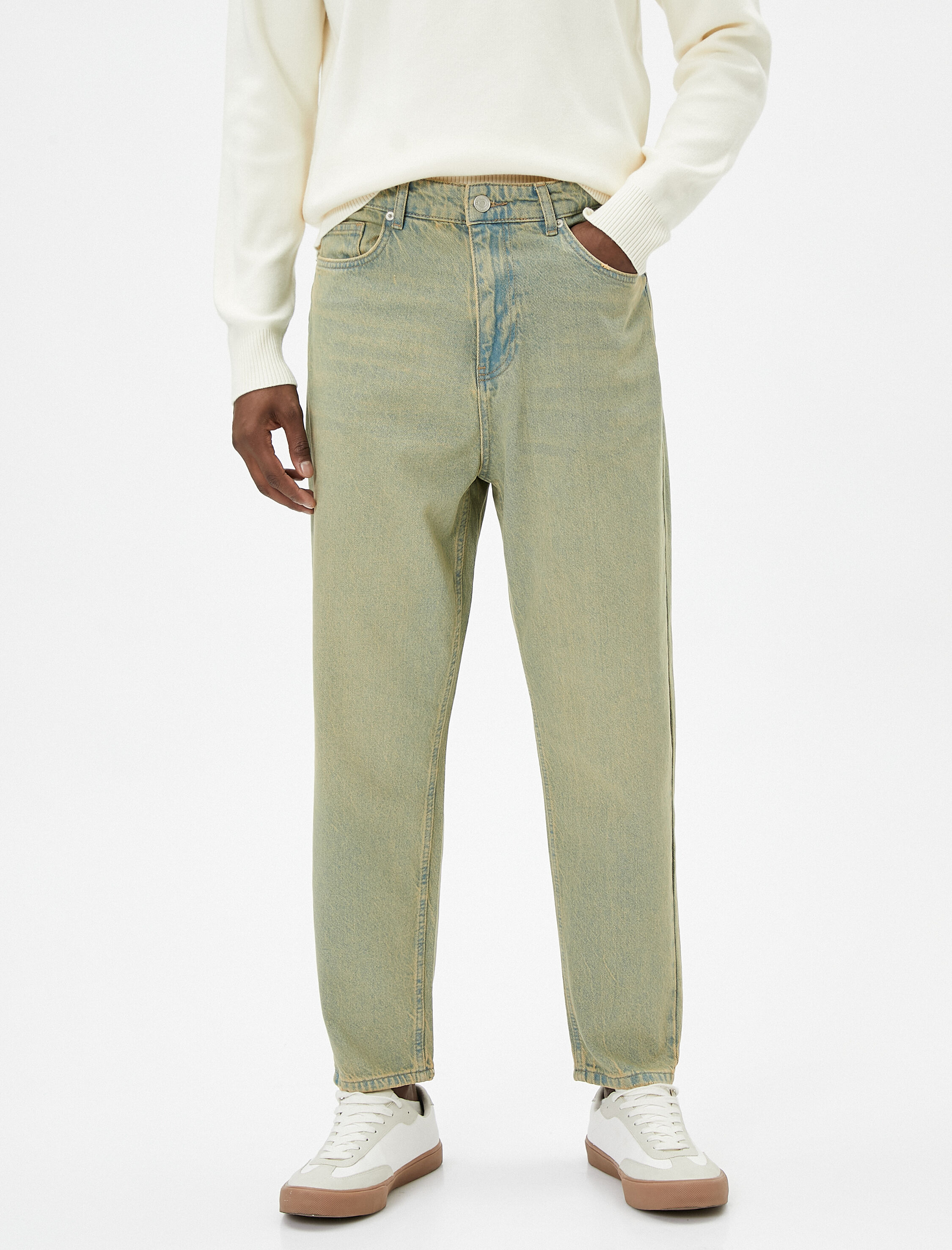   Loose Fit Yıkamalı Kot Pantolon - Steve Jean