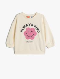 SmileyWorld® Sweatshirt Lisanslı Şardonlu Uzun Kollu Pamuklu