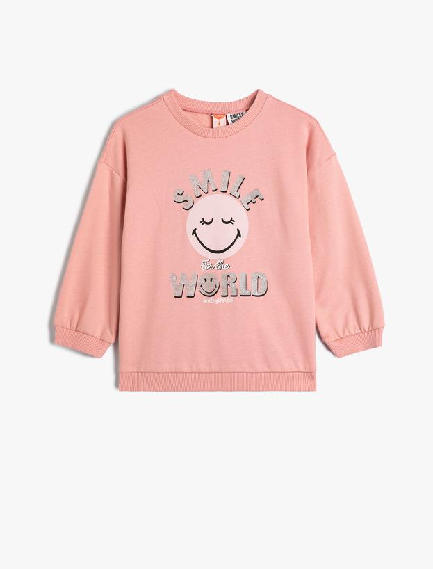 SmileyWorld® Sweatshirt Lisanslı Şardonlu Uzun Kollu Pamuklu_0