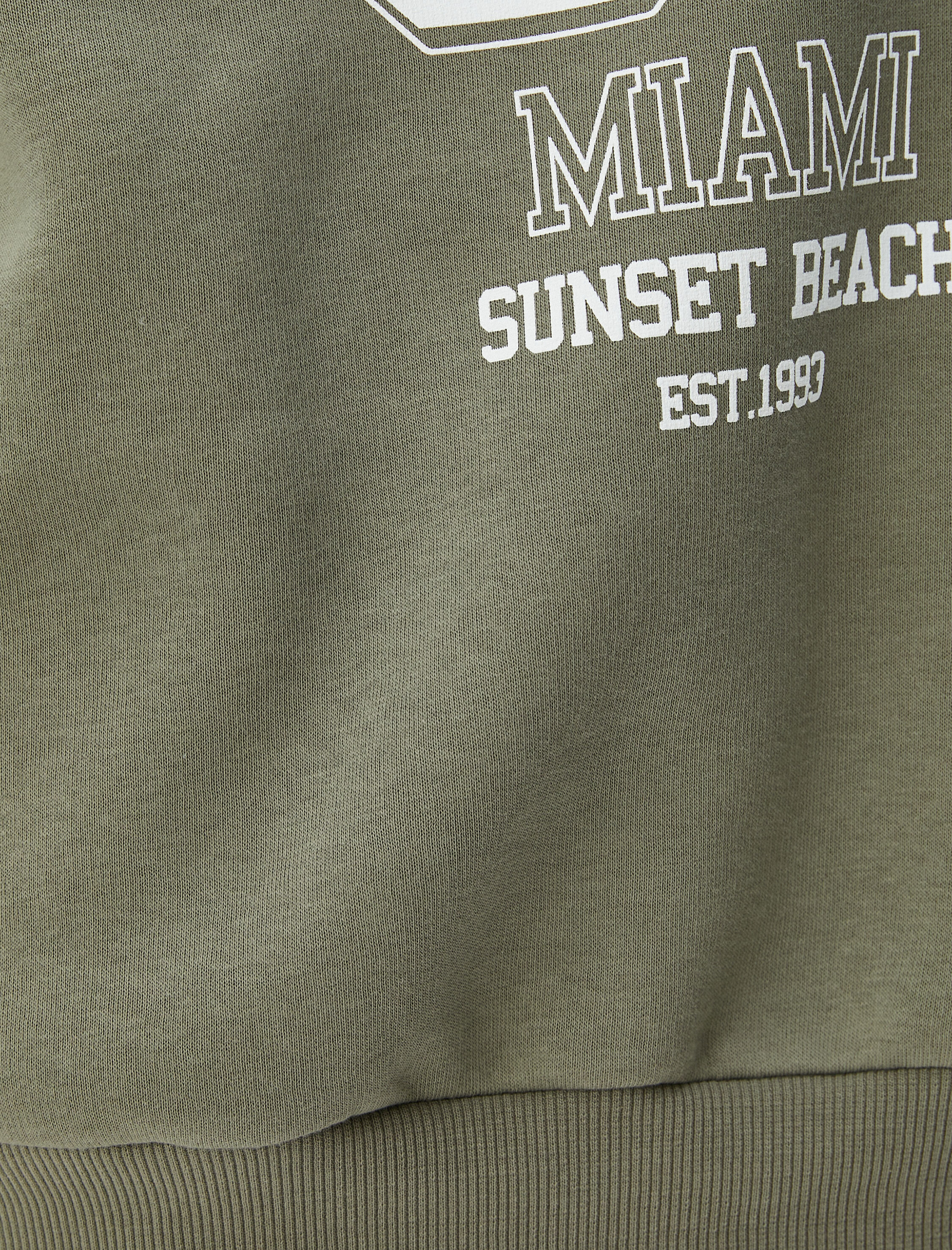   Şardonlu Oversize Sweatshirt Polo Yaka Kolej Baskılı Uzun Kollu