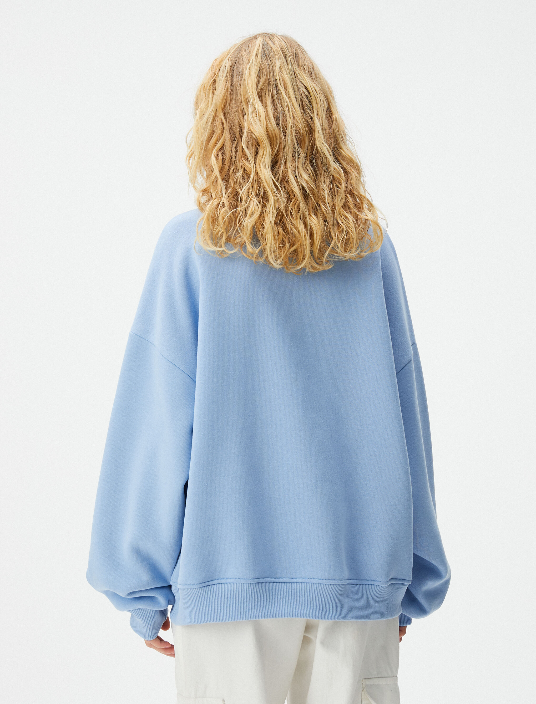   Şardonlu Rick and Morty Sweatshirt Lisanslı Baskılı Uzun Kollu Bisiklet Yaka Pamuk Karışımlı