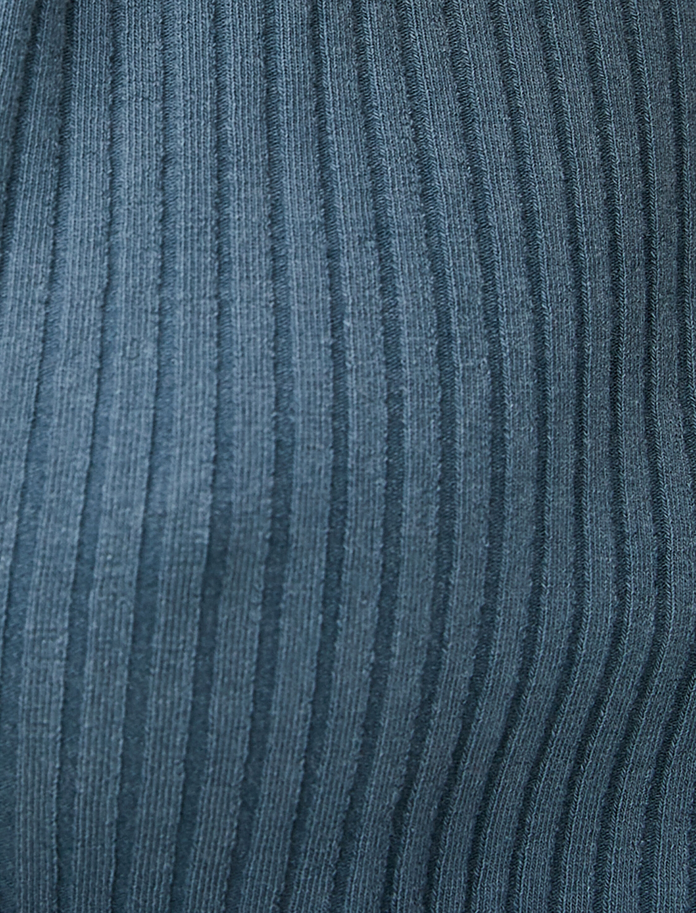   Basic Crop Tişört Soluk Efektli Uzun Kollu Bisiklet Yaka Kaşkorse Pamuklu Slim Fit