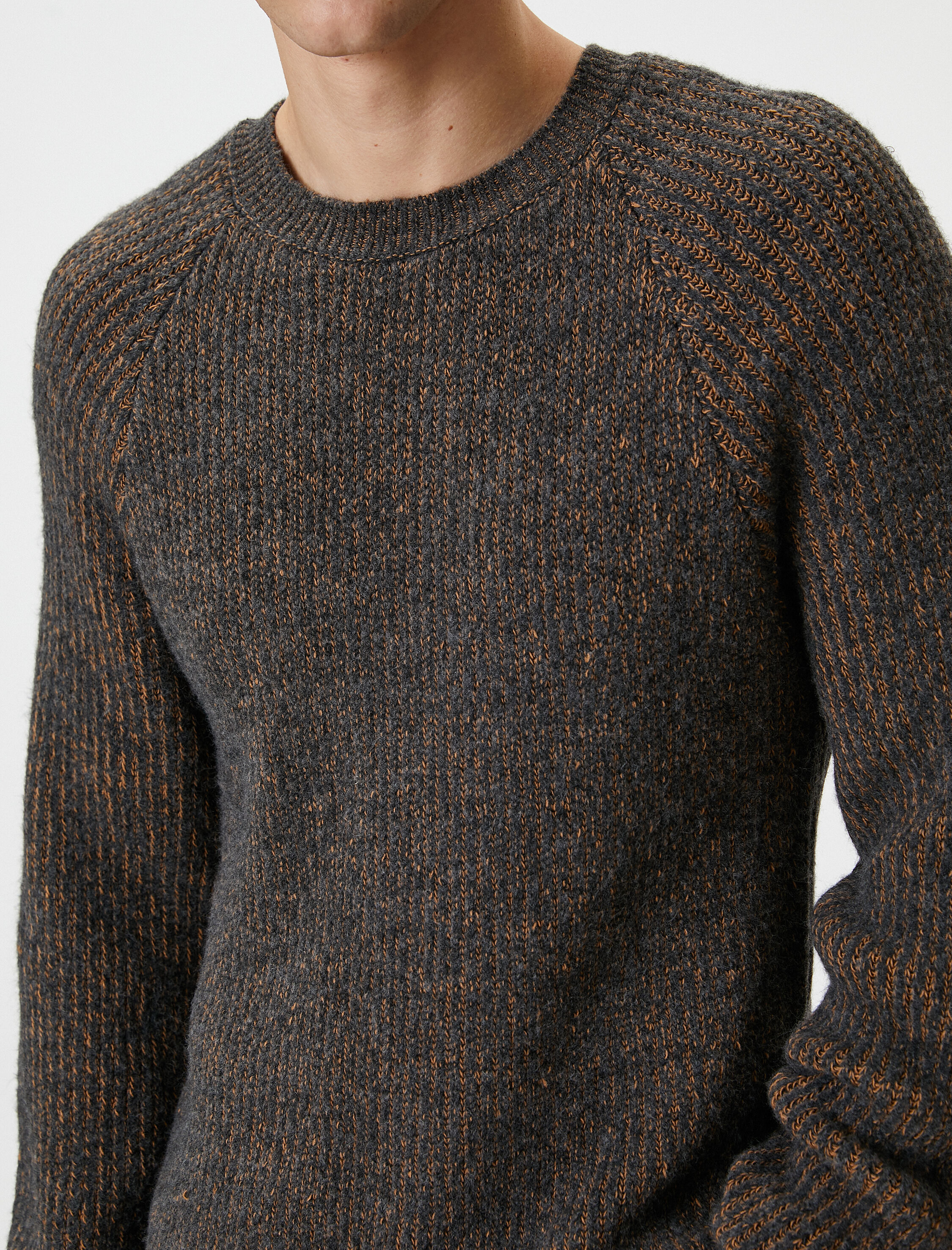   Triko Kazak Bisiklet Yaka Dokulu Uzun Kollu