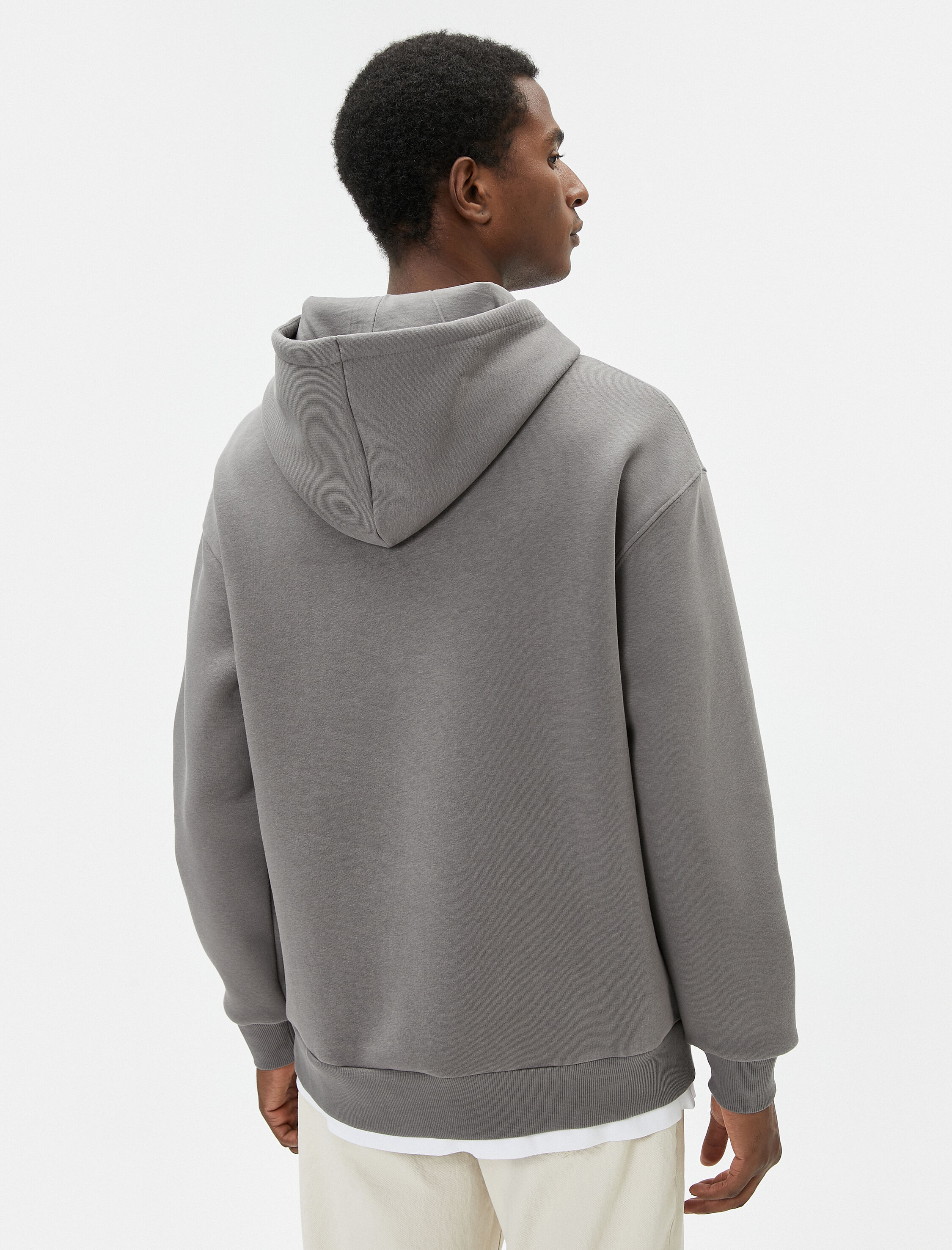   Baskılı Oversize Sweatshirt Kapşonlu Uzakdoğu Temalı Şardonlu