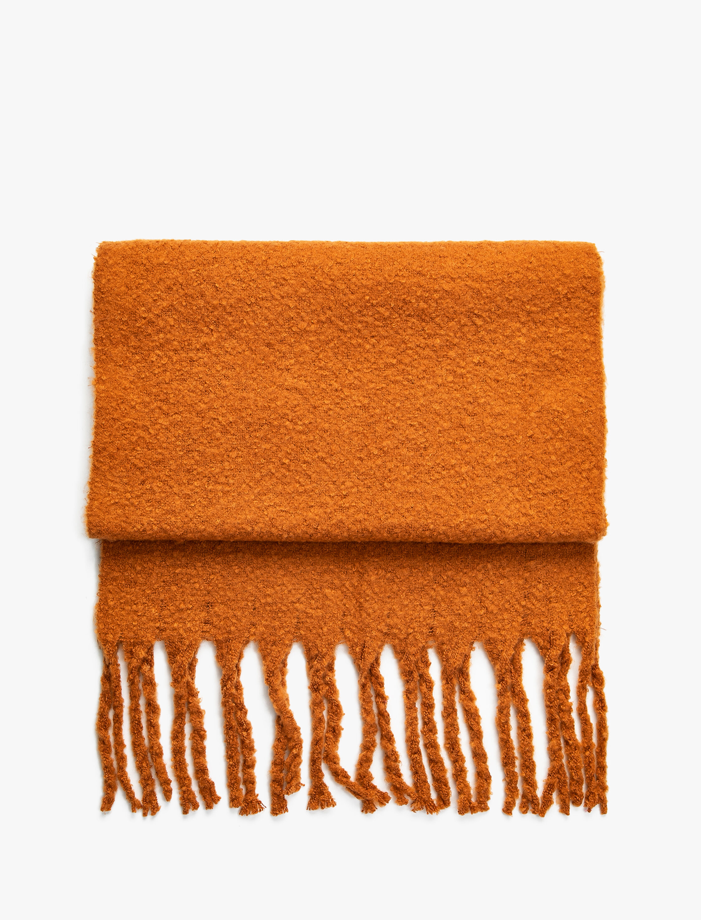  Kadın Basic Atkı Yumuşak Dokulu Püsküllü