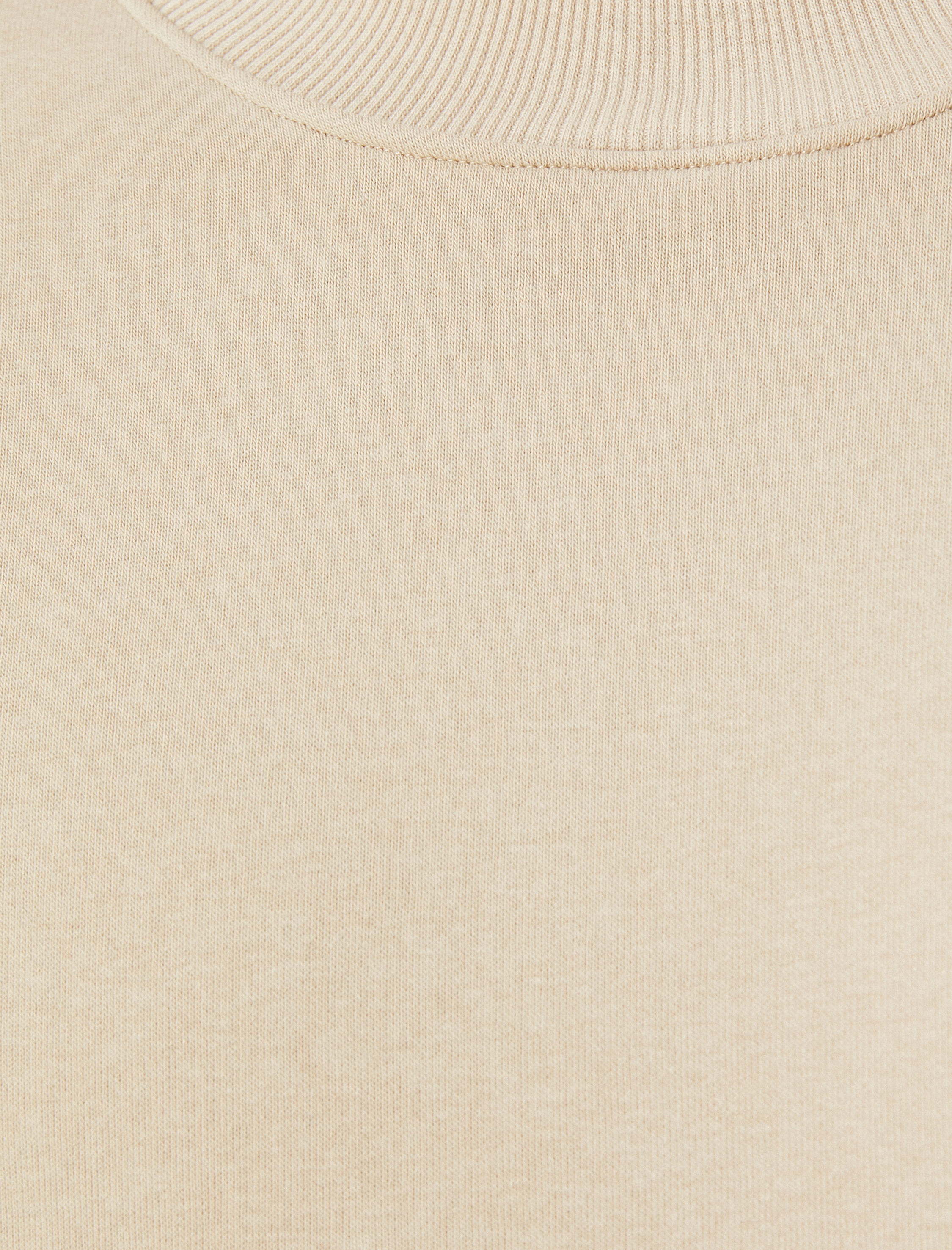  Basic Sweatshirt Bisiklet Yaka Uzun Kollu Şardonlu