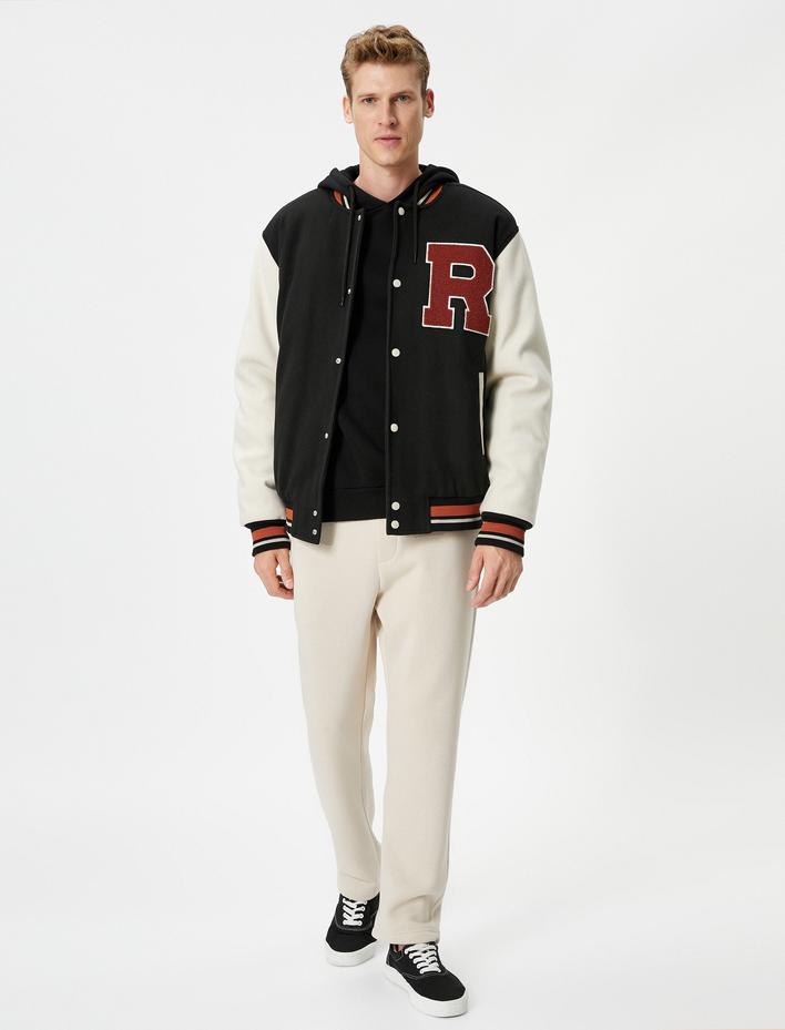  Bol Paça Eşofman Altı Cep Detaylı Beli Bağcıklı Şardonlu