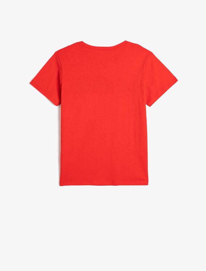 Erkek Çocuk Tişört Londra Baskılı Kısa Kollu Bisiklet Yaka Pamuklu