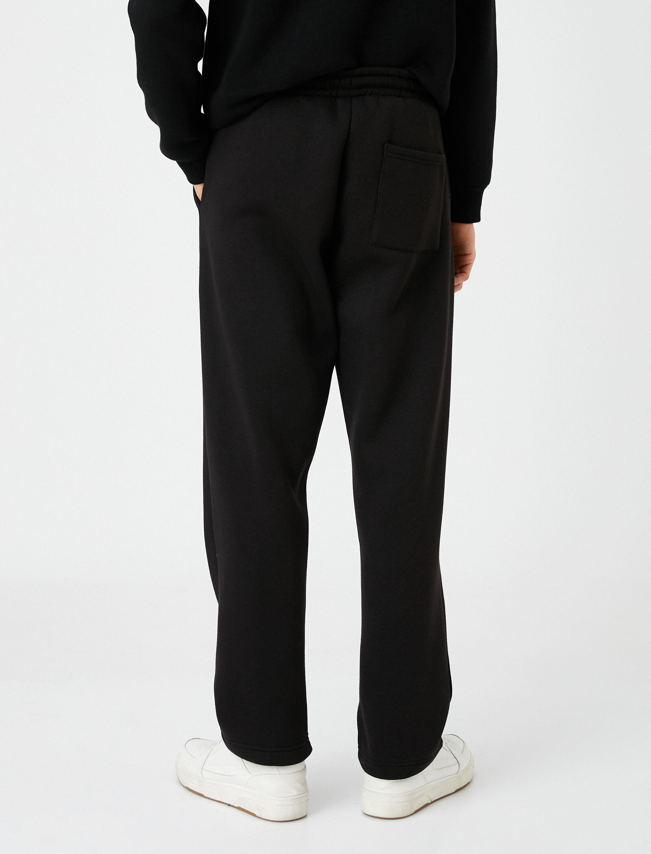   Beli Bağcıklı Eşofman Altı Nervür Dikişli Cep Detaylı Şardonlu