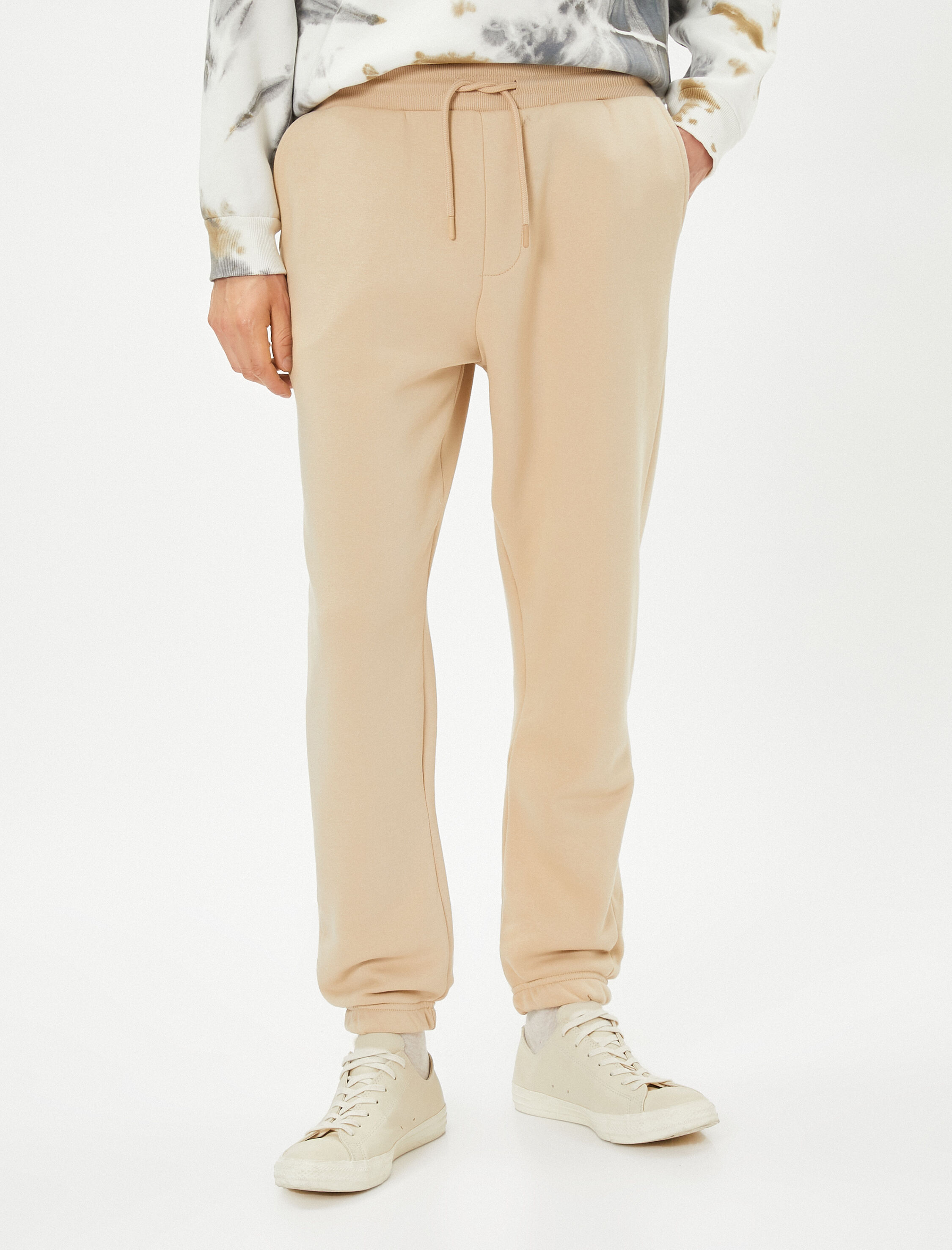   Jogger Eşofman Altı Beli Bağcıklı Cep Detaylı Şardonlu