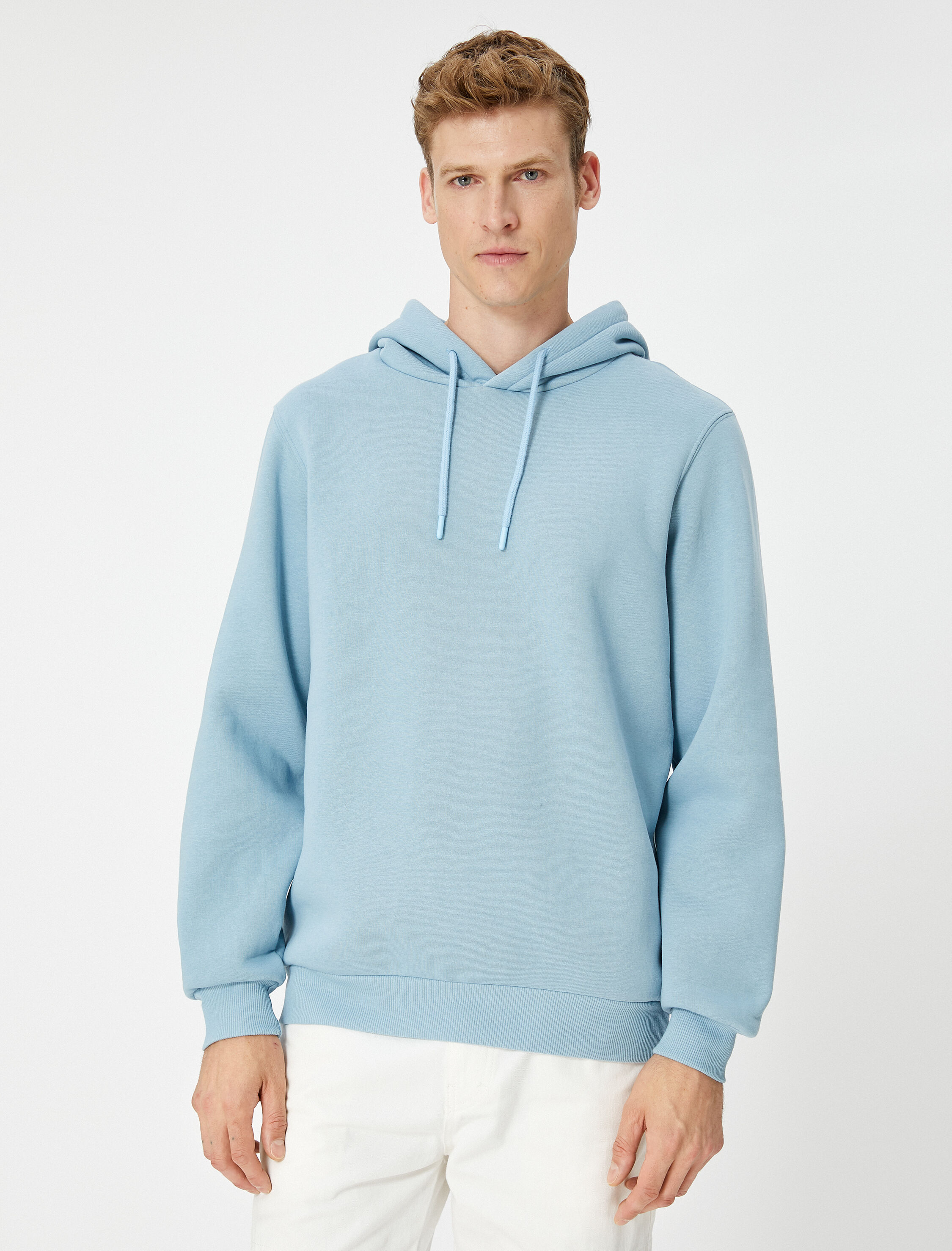   Basic Kapşonlu Sweat Uzun Kollu Şardonlu