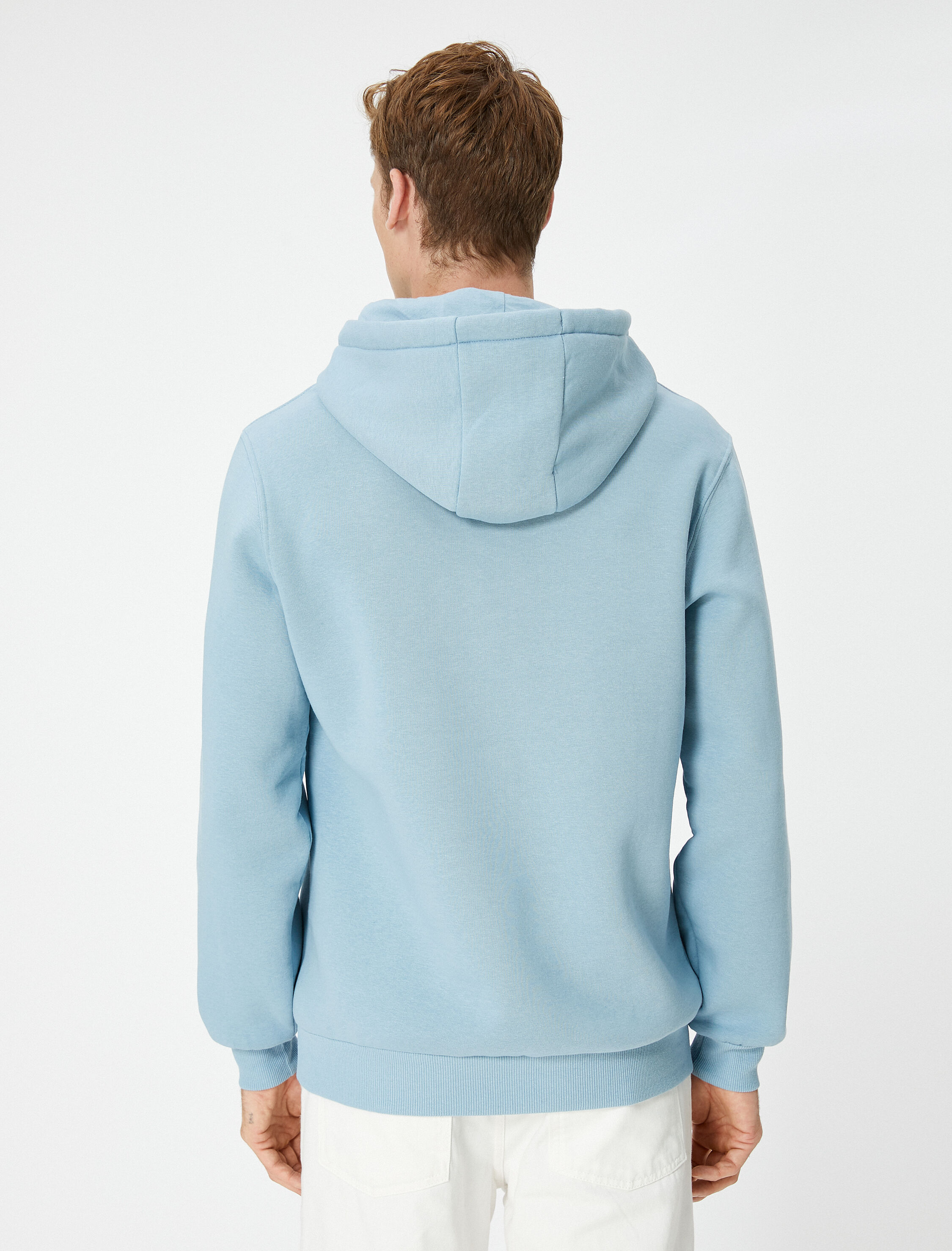   Basic Kapşonlu Sweat Uzun Kollu Şardonlu