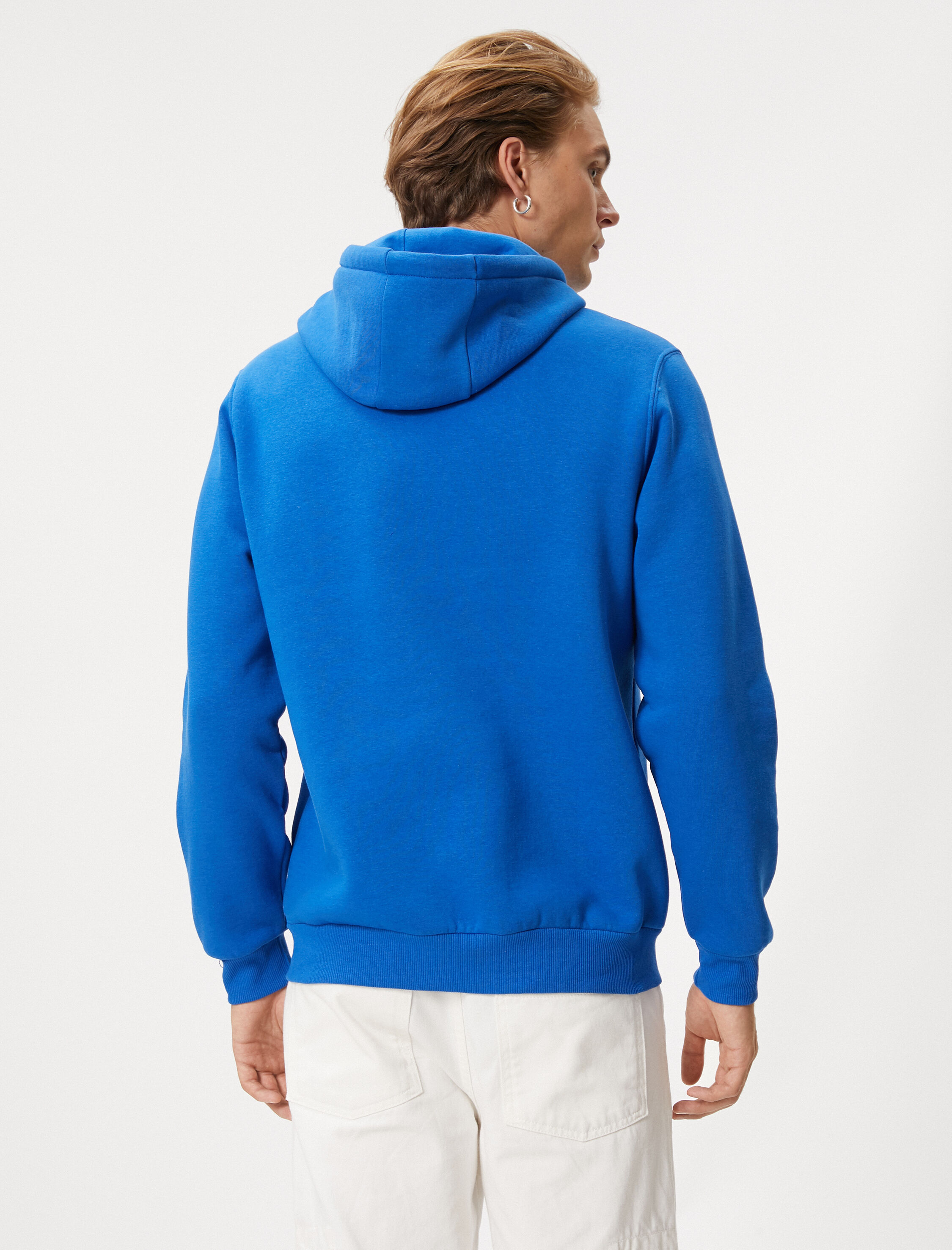   Basic Kapşonlu Sweat Uzun Kollu Şardonlu