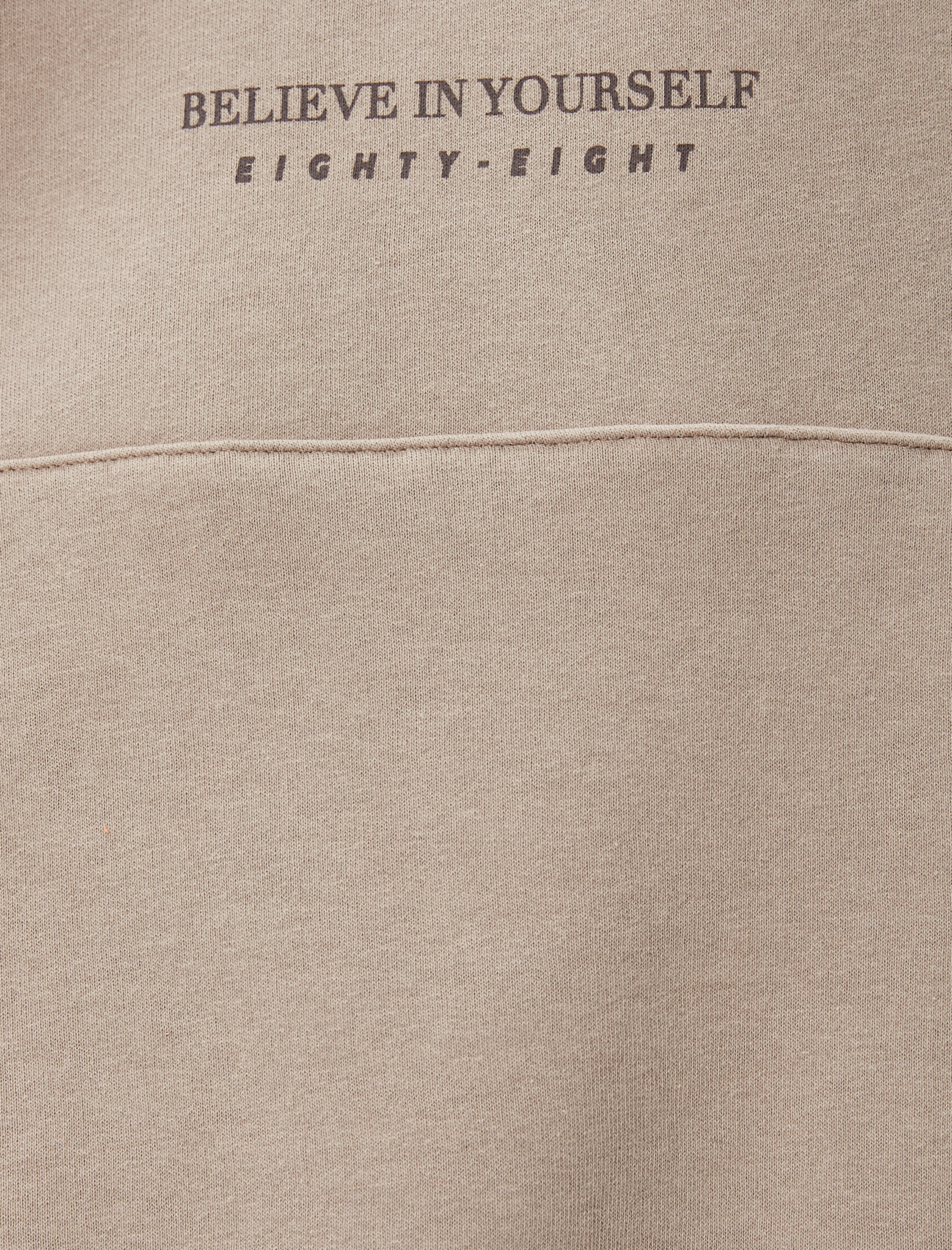   Kapşonlu Hoodie Slogan Baskılı Kanguru Cep Detaylı Şardonlu