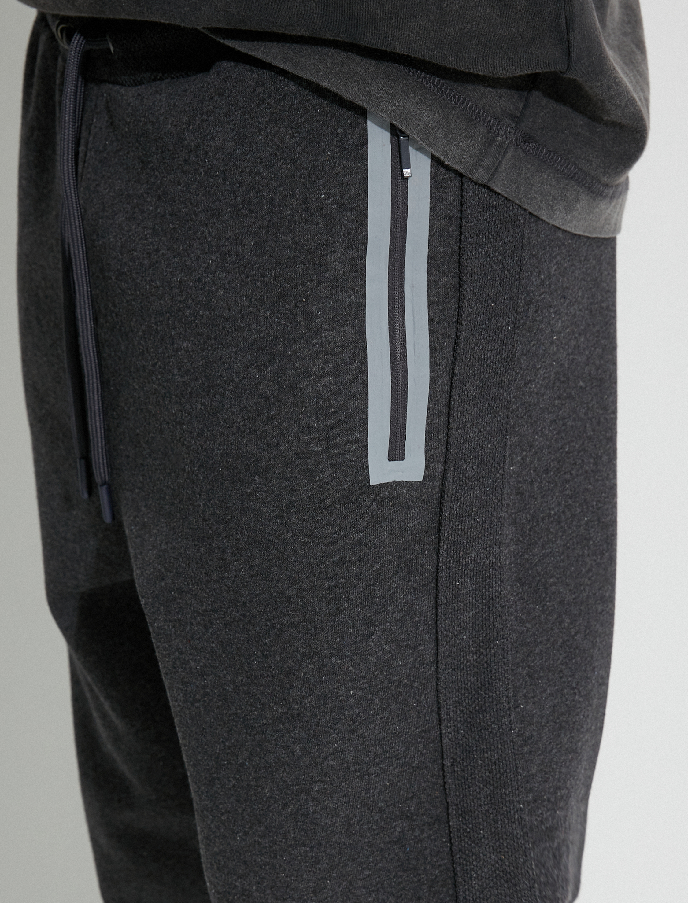   Jogger Eşofman Altı Beli Bağcıklı Fermuar Cep Detaylı Şardonlu