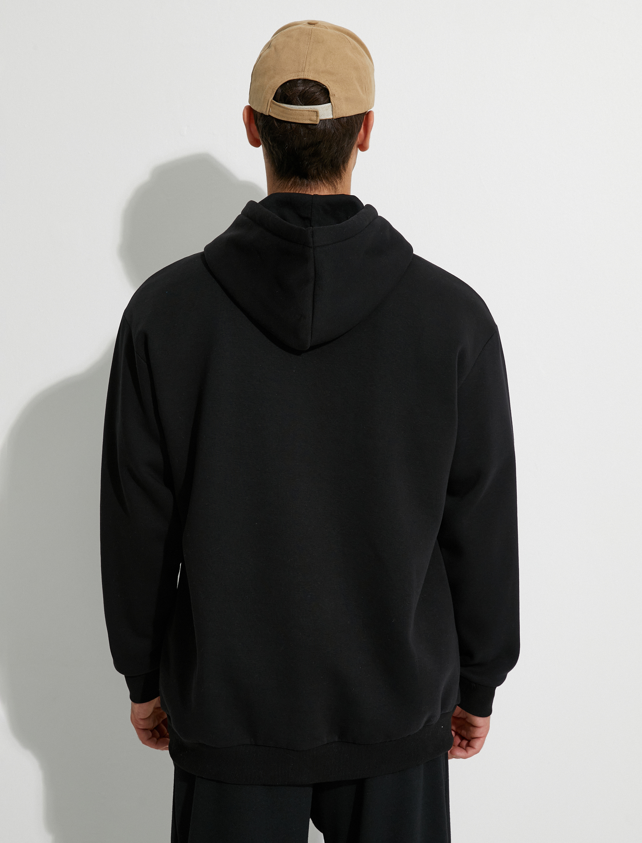   Kapşonlu Sweat Kanguru Cep Detaylı Uzun Kollu Şardonlu