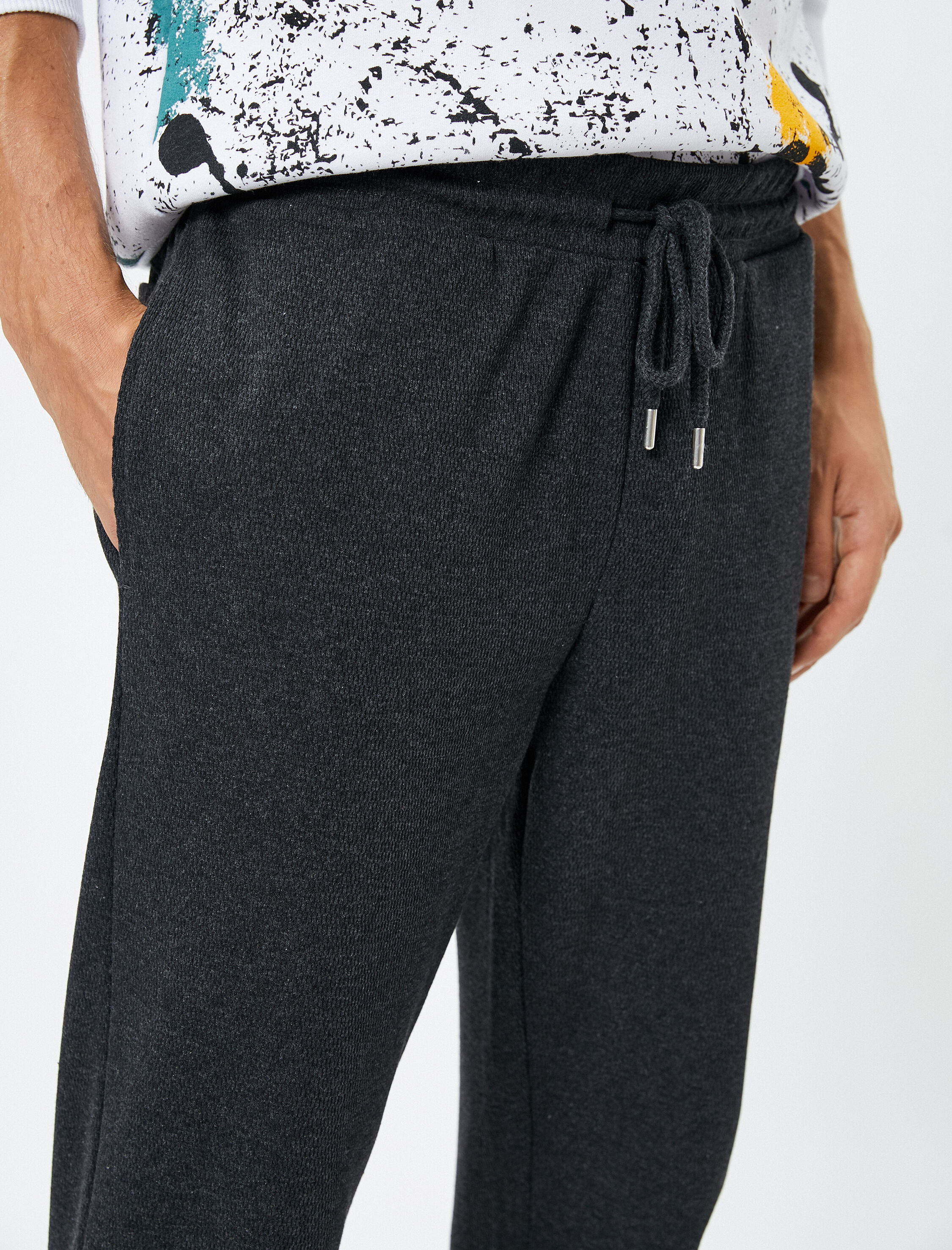   Jogger Eşofman Altı Beli Bağcıklı Cepli