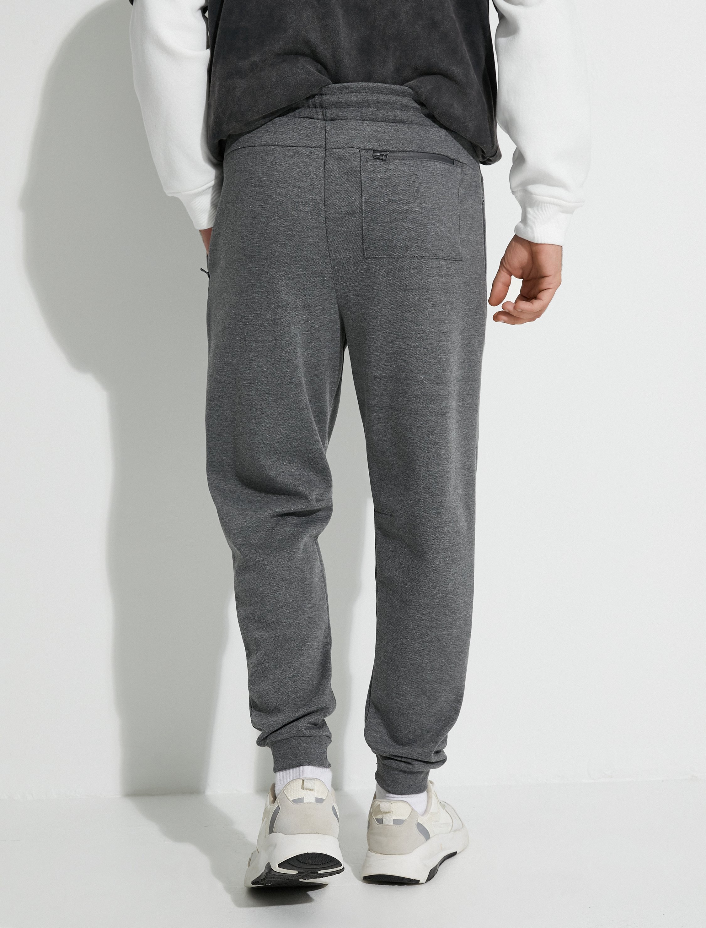   Jogger Eşofman Altı Fermuar Cepli Beli Bağcıklı Dikiş Detaylı