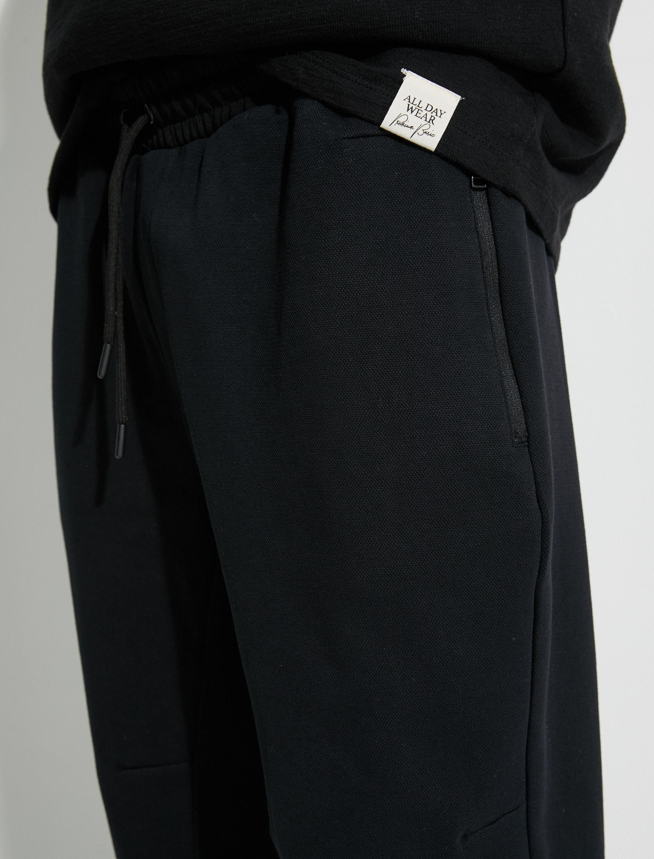   Jogger Eşofman Altı Fermuar Cepli Beli Bağcıklı Dikiş Detaylı