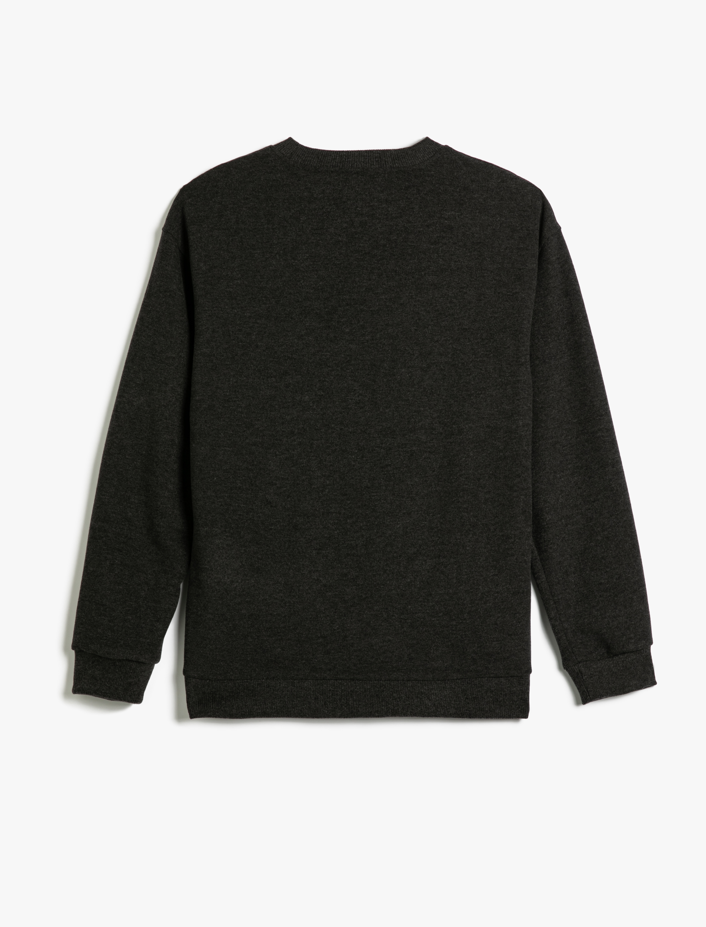 Basic Sweatshirt Rahat Kesim Bisiklet Yaka Uzun Kollu