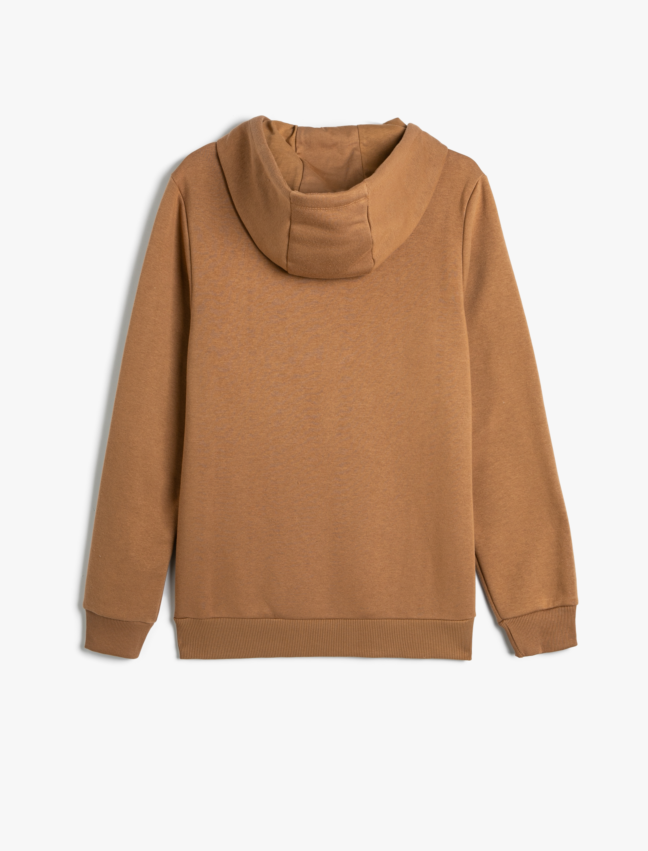   Kapşonlu Sweatshirt Kanguru Cep Detaylı Uzun Kollu Şardonlu