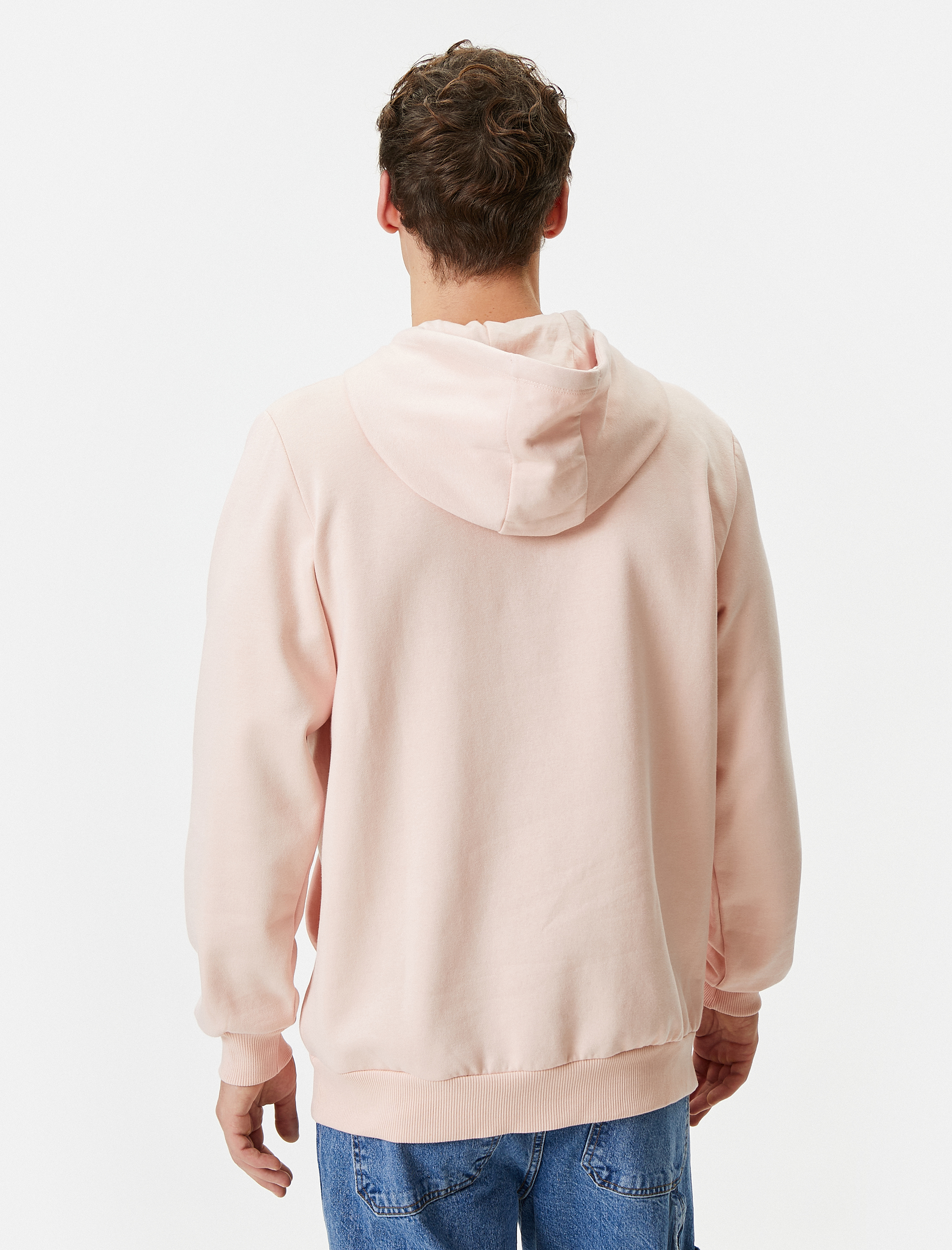   Kolej Sweatshirt Kapşonlu Slogan Baskılı Kanguru Cep Detaylı Şardonlu