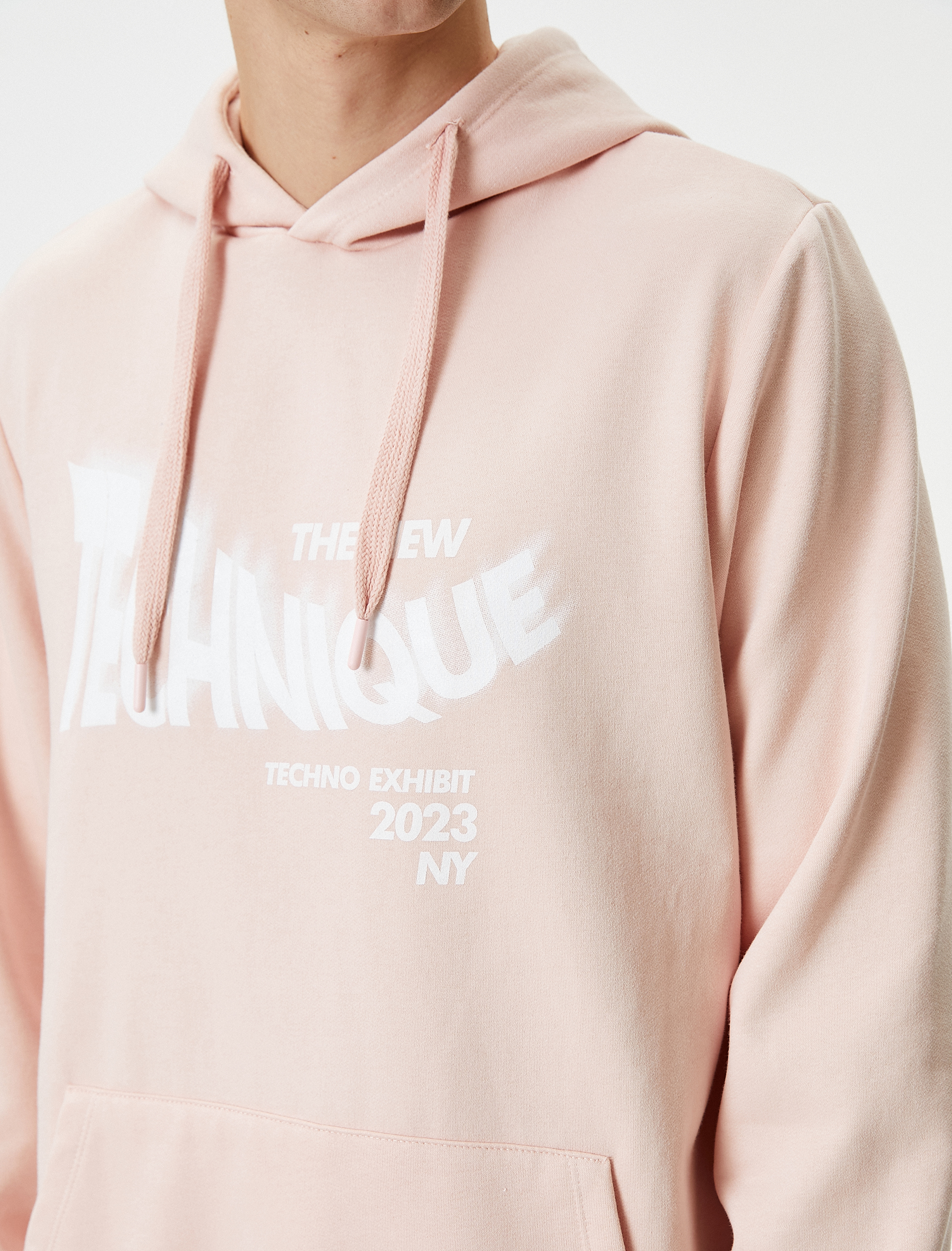   Kolej Sweatshirt Kapşonlu Slogan Baskılı Kanguru Cep Detaylı Şardonlu