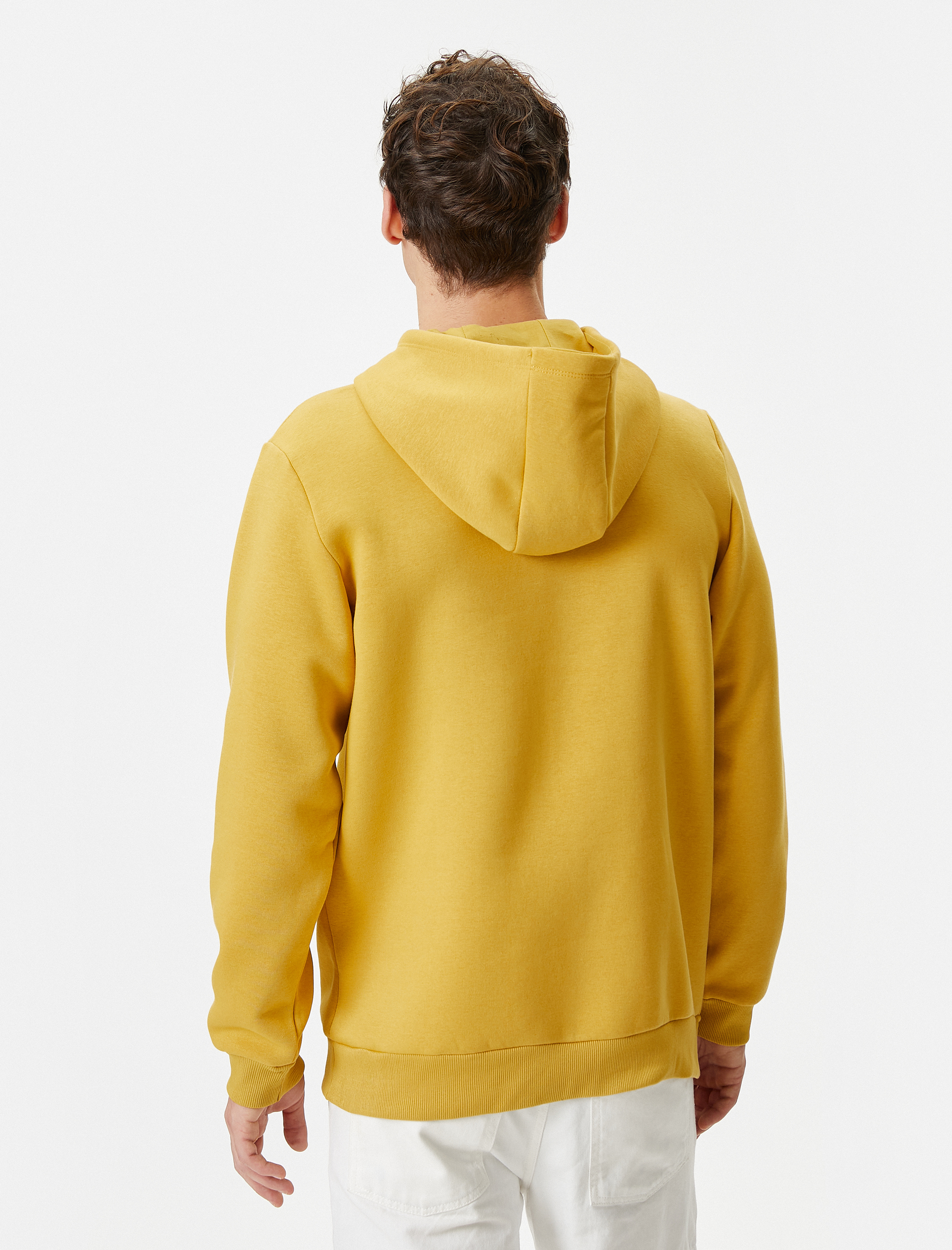 Kolej Sweatshirt Kapşonlu Slogan Baskılı Kanguru Cep Detaylı