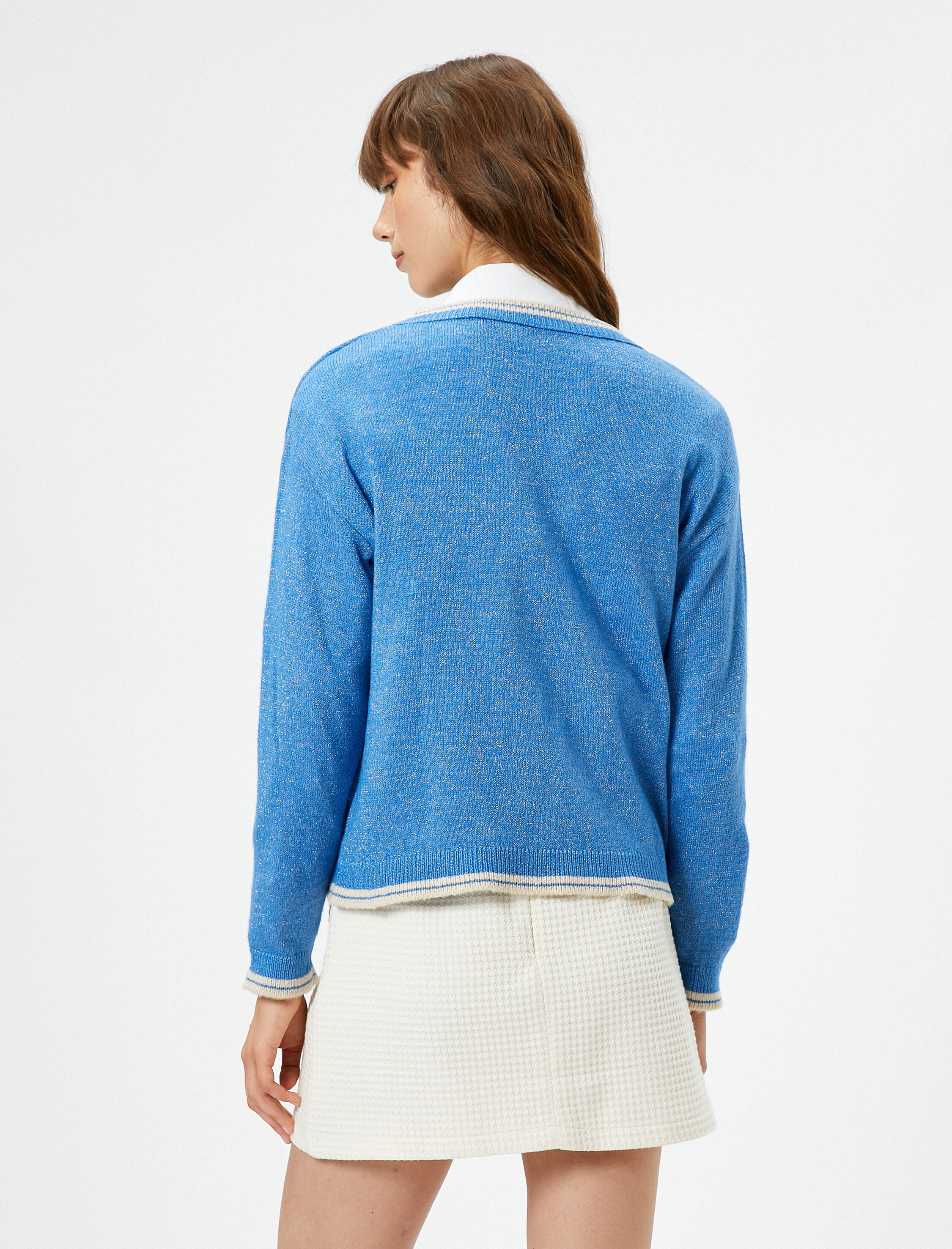   Çift Katlı Görünümlü Triko Kazak