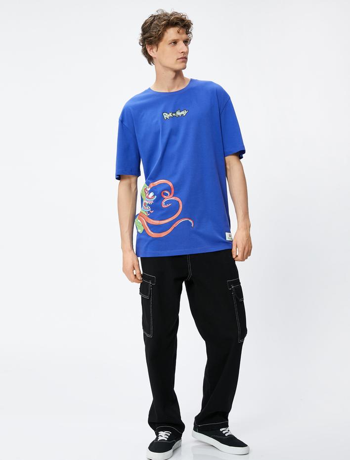 Rick and Morty Oversize Tişört Lisanslı Baskılı Pamuklu