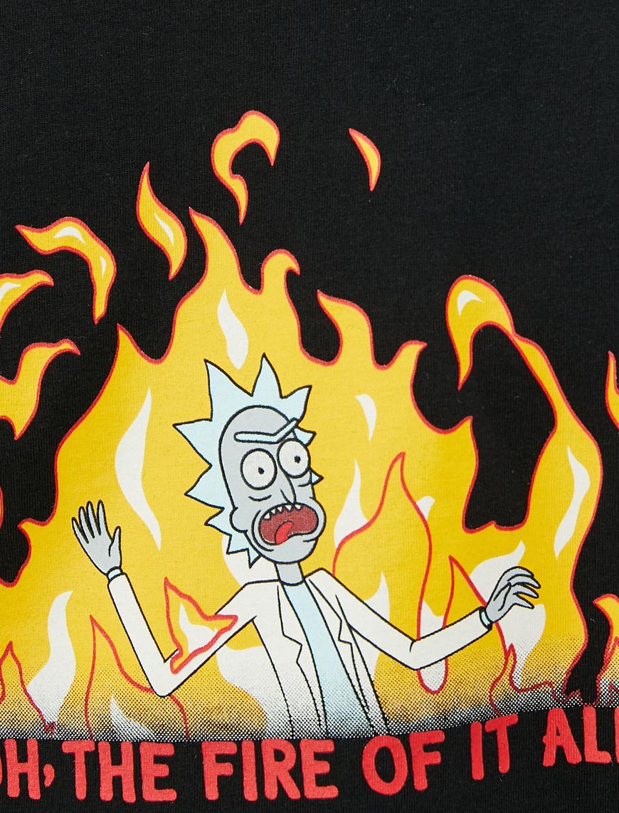   Rick and Morty Tişört Lisanslı Baskılı Pamuklu