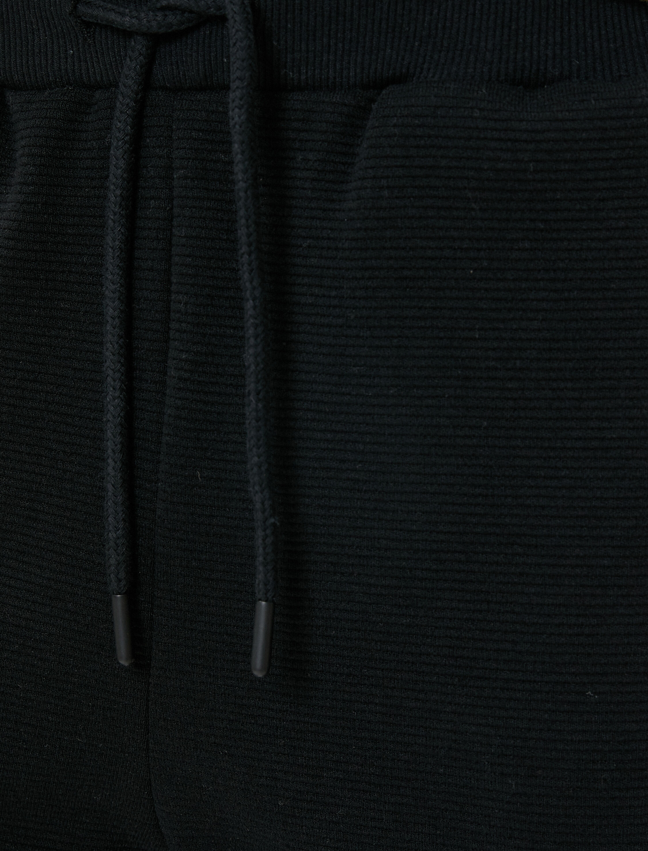   Jogger Eşofman Altı Etiket Detaylı Fermuar Cepli Beli Bağcıklı