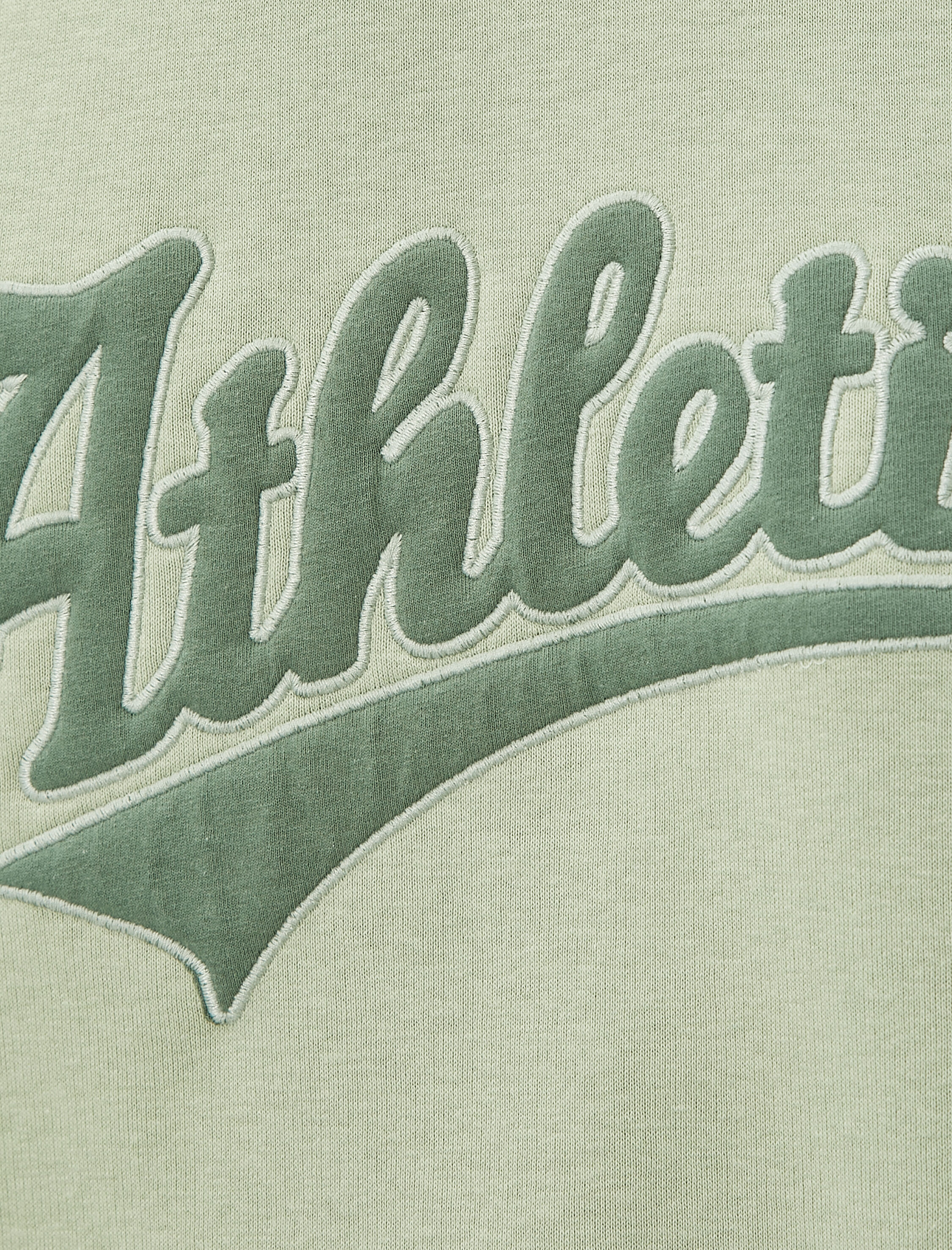   Kolej Oversize Sweatshirt V Yaka Aplike İşleme Detaylı Şardonlu