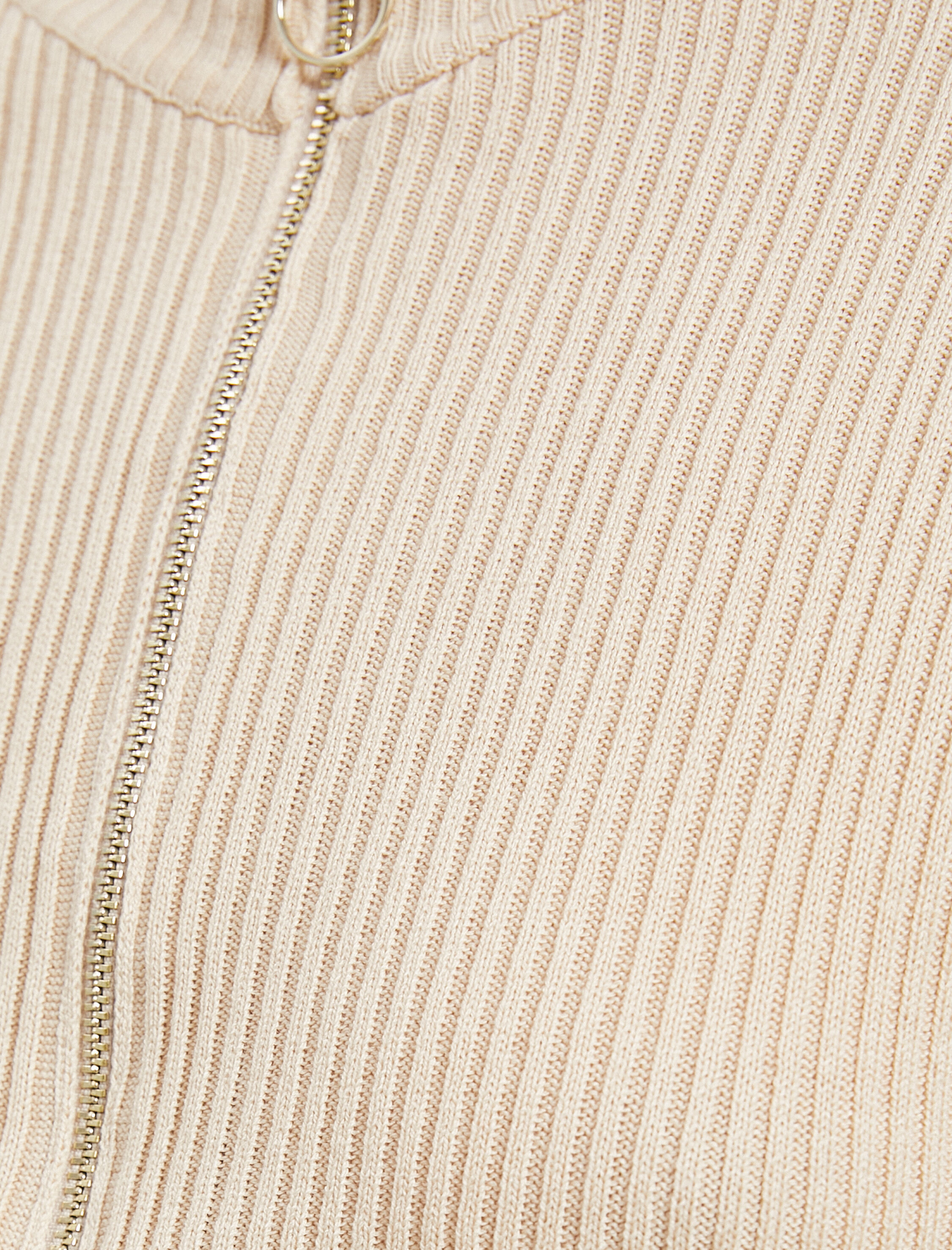   Yarım Fermuarlı Triko Kazak Dik Yaka