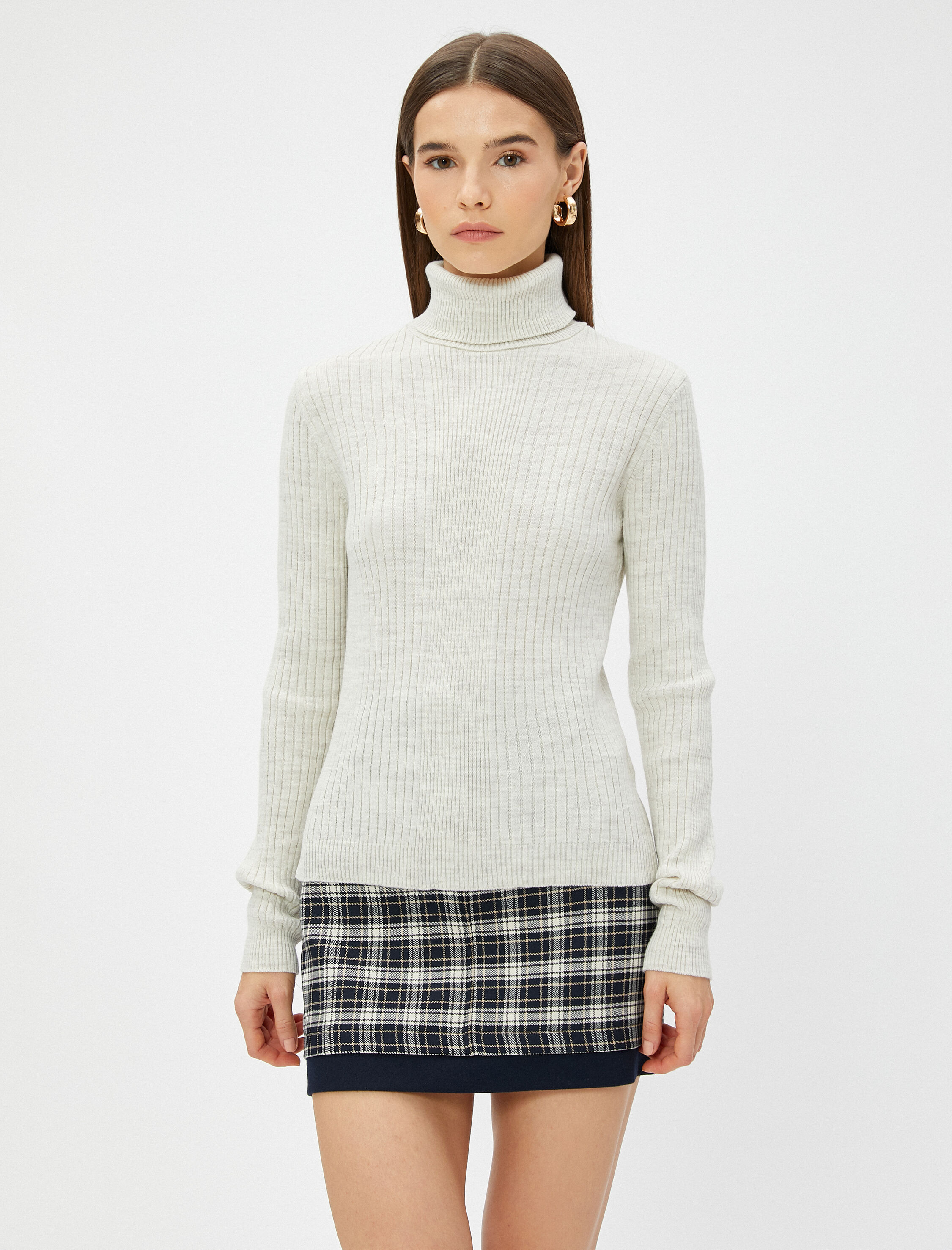   Ribanalı Triko Kazak Balıkçı Yaka