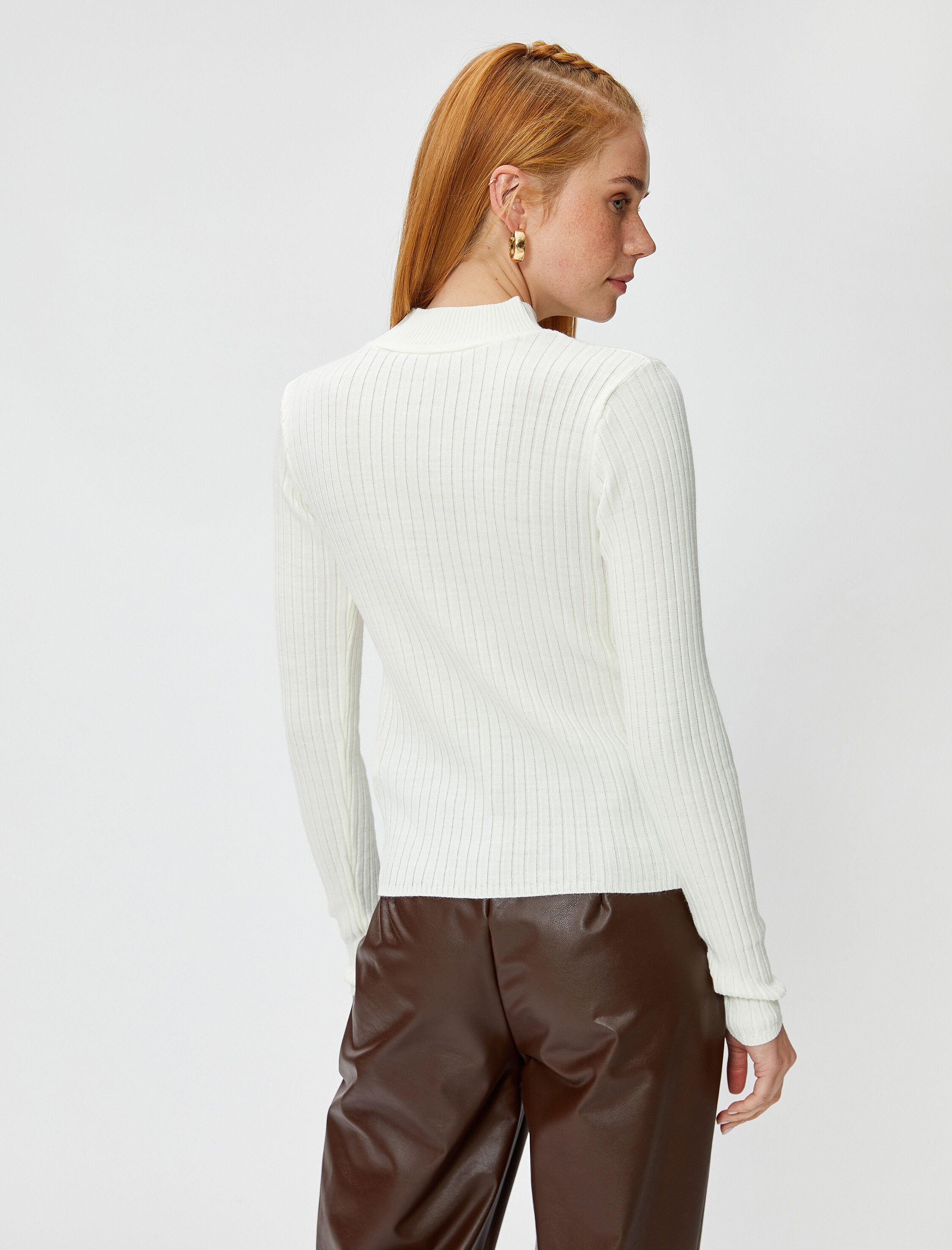   Yarım Balıkçı Yaka Kazak Slim Fit Triko