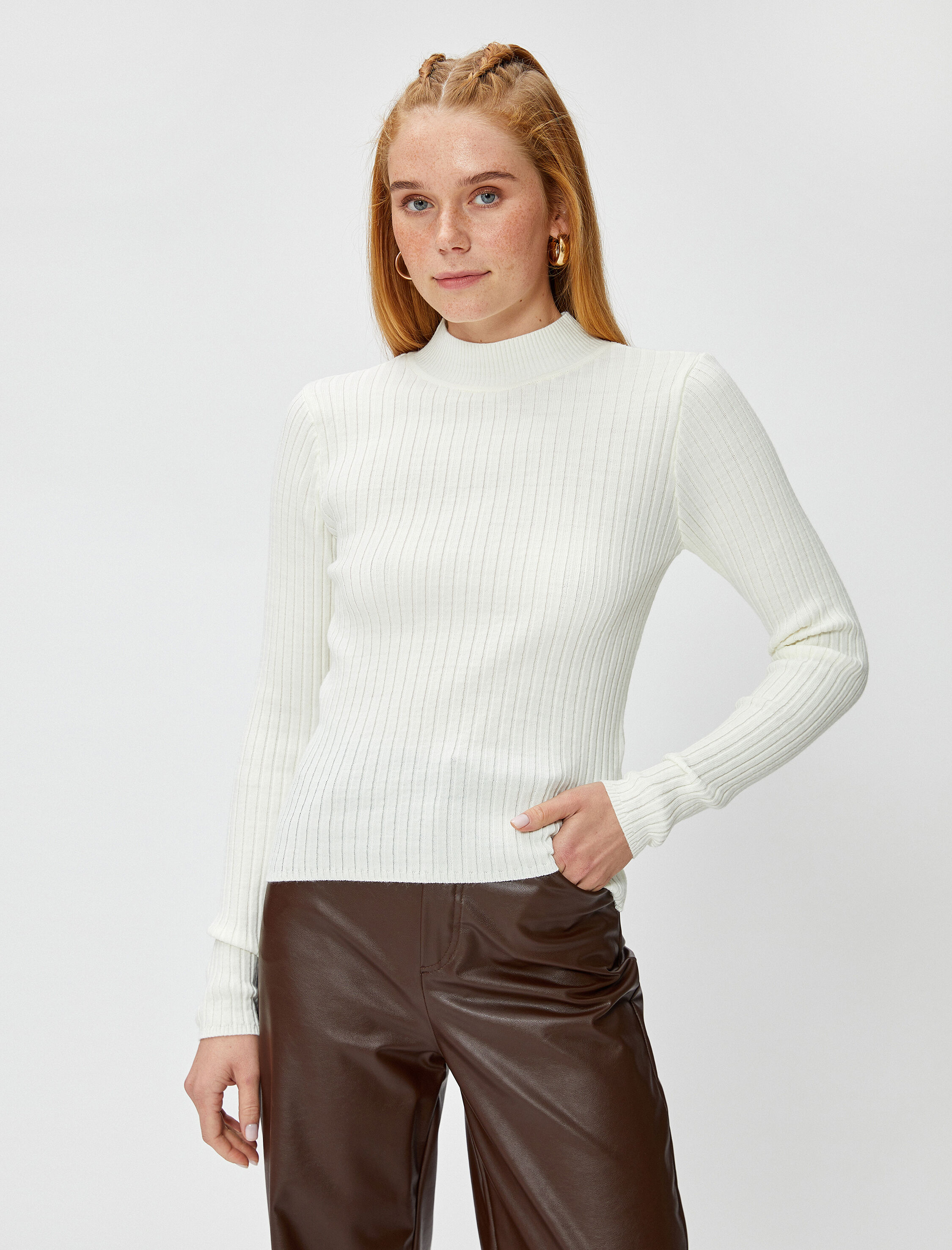   Yarım Balıkçı Yaka Kazak Slim Fit Triko