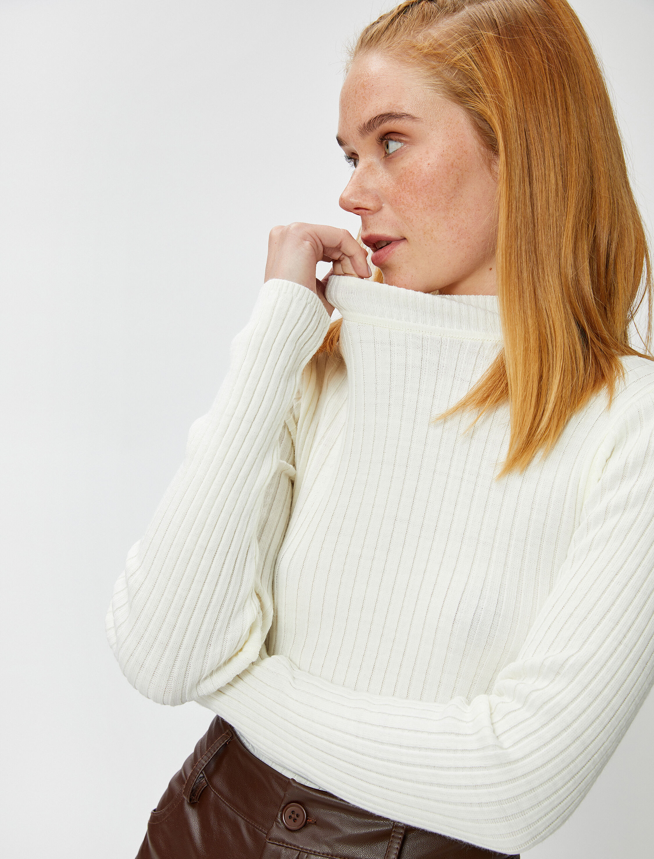   Yarım Balıkçı Yaka Kazak Slim Fit Triko